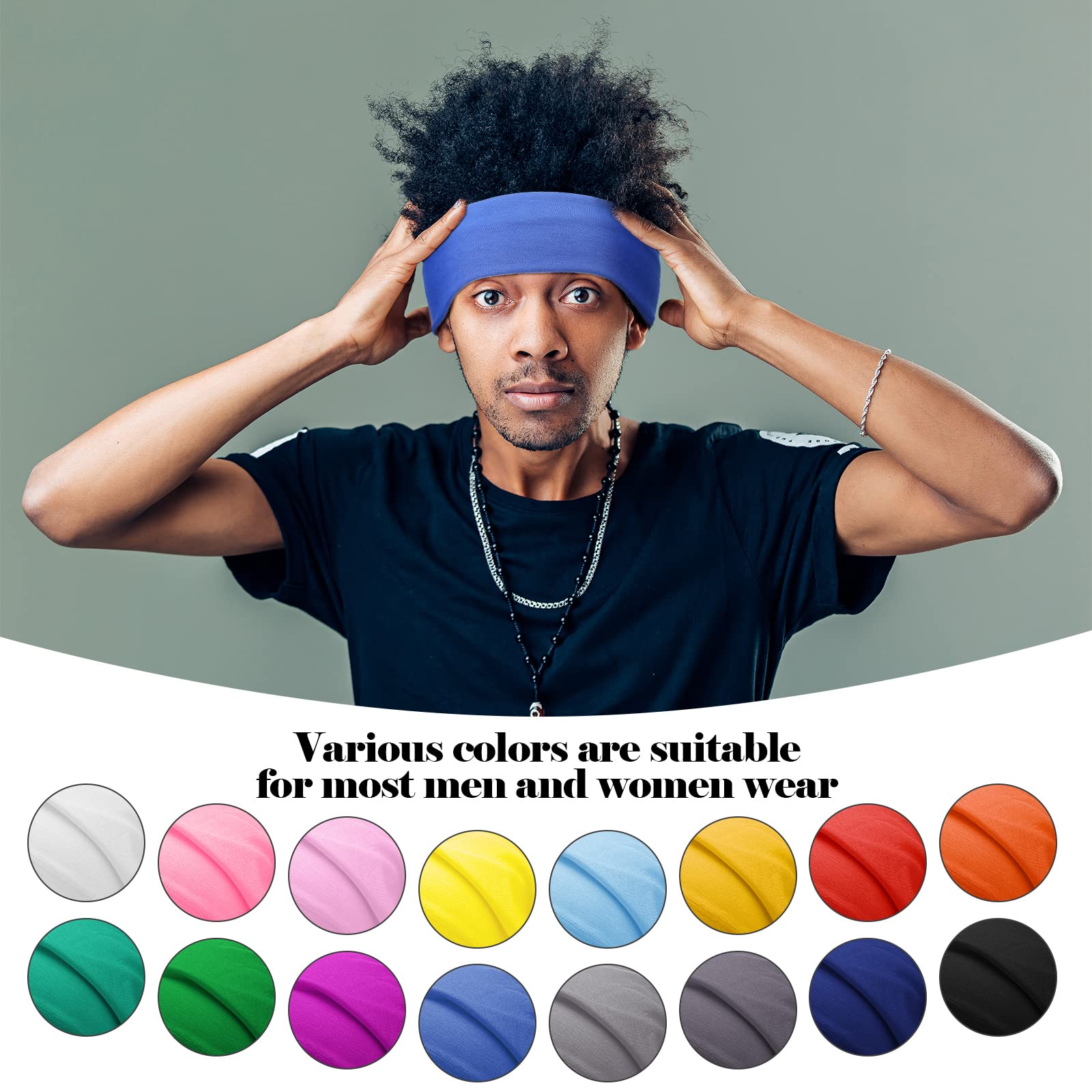 Hicarer 16-Pieces Unisex Dreadlock Cap Set - Elastic Dread Durag for Men & Women