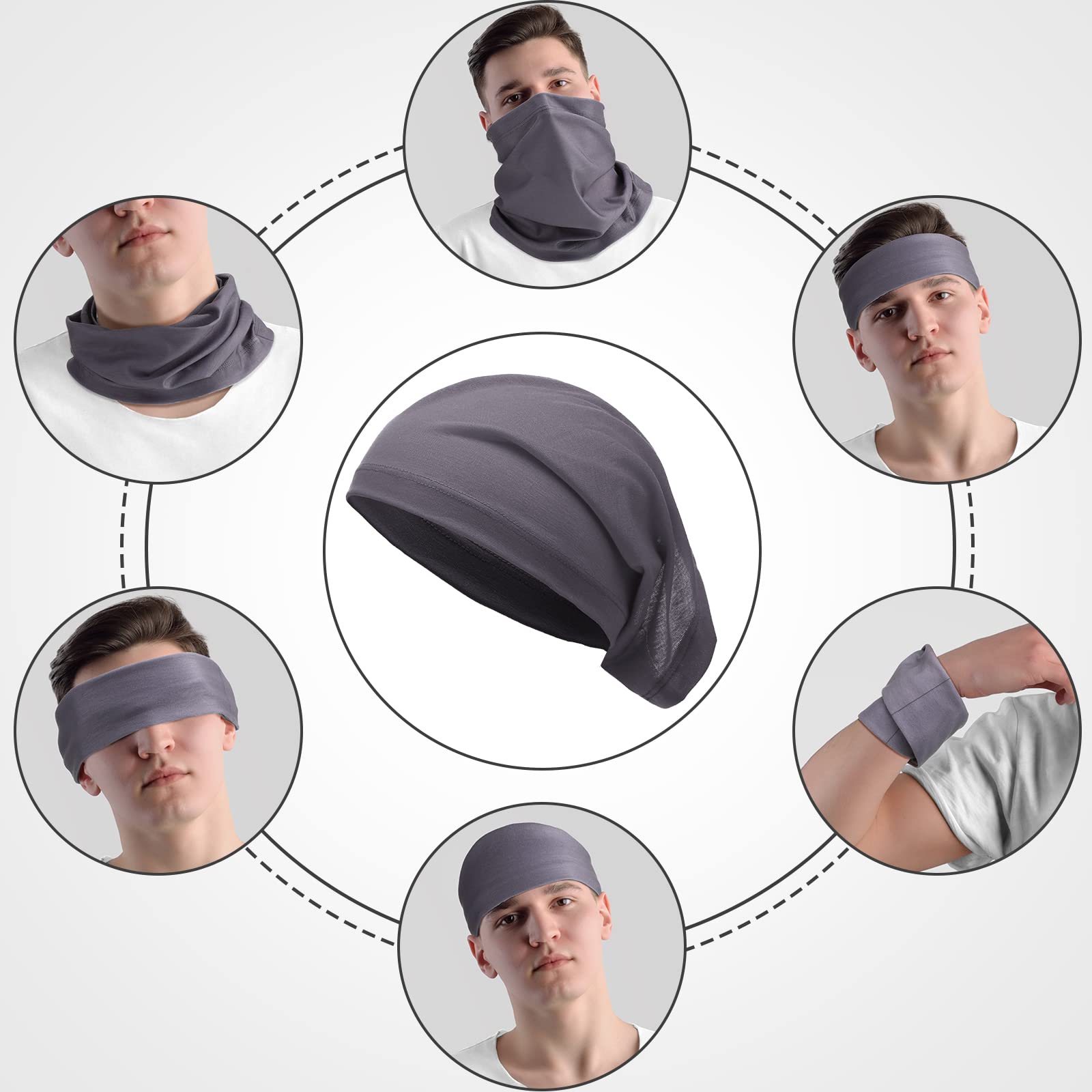 Hicarer 16-Pieces Unisex Dreadlock Cap Set - Elastic Dread Durag for Men & Women