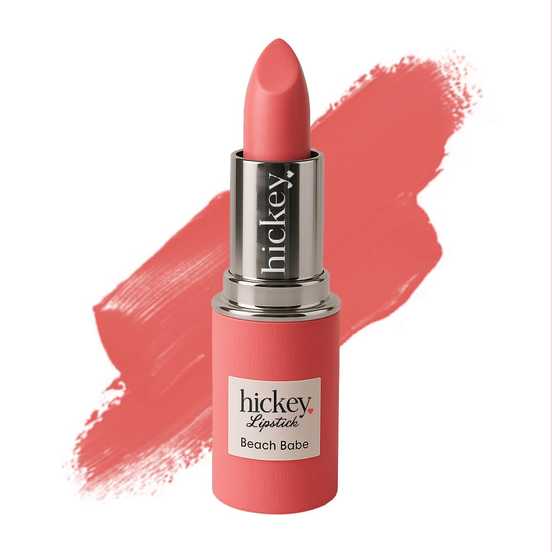 Hickey Lipstick Refill Beach Babe Coral – Hydrating, Long-Lasting, Vegan & Gluten-Free