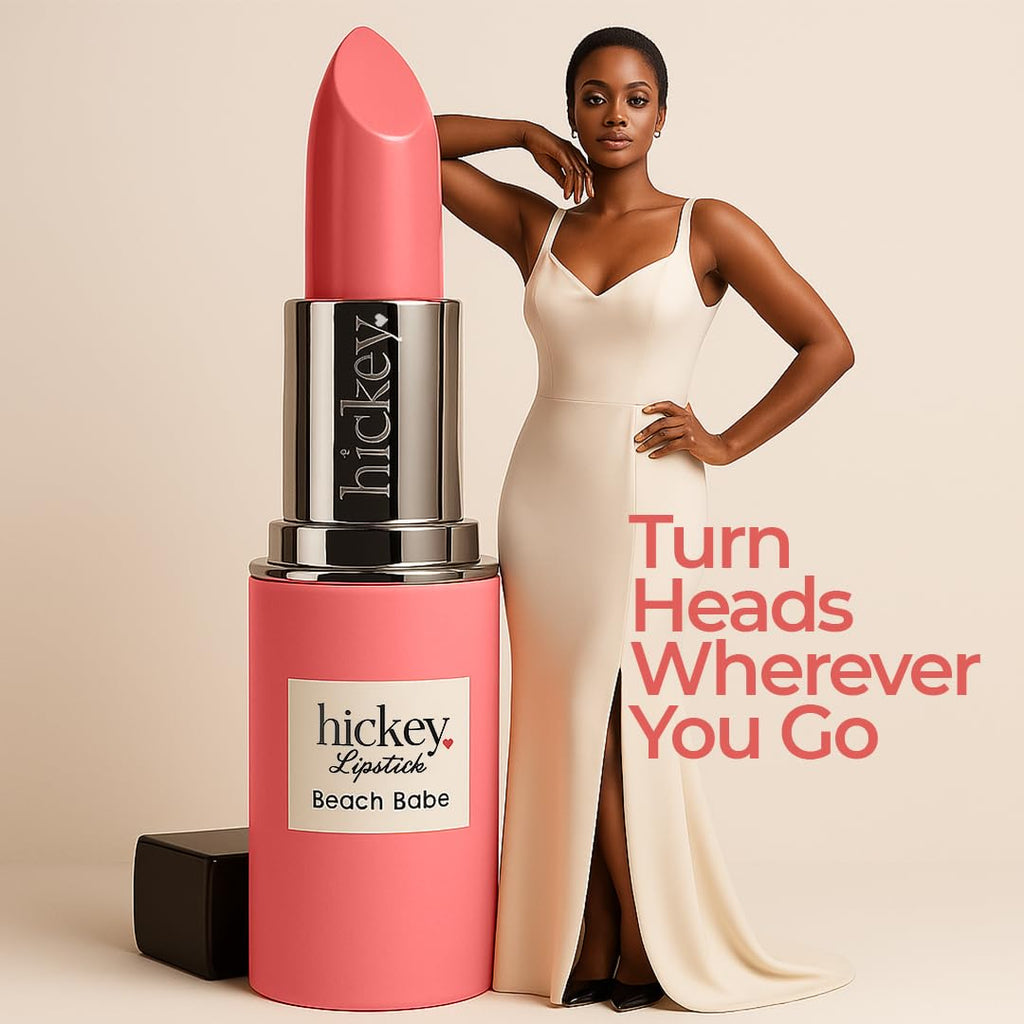 Hickey Lipstick Refill Beach Babe Coral – Hydrating, Long-Lasting, Vegan & Gluten-Free