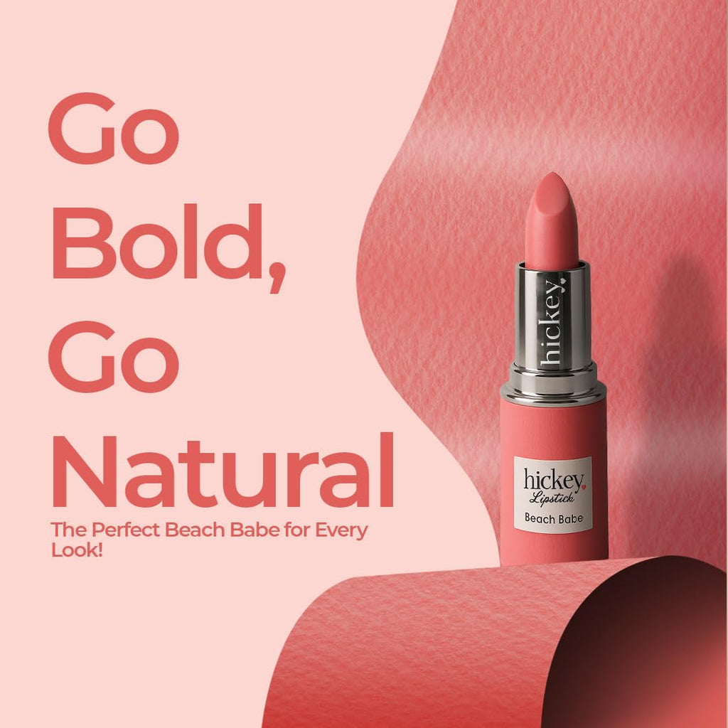Hickey Lipstick Refill Beach Babe Coral – Hydrating, Long-Lasting, Vegan & Gluten-Free