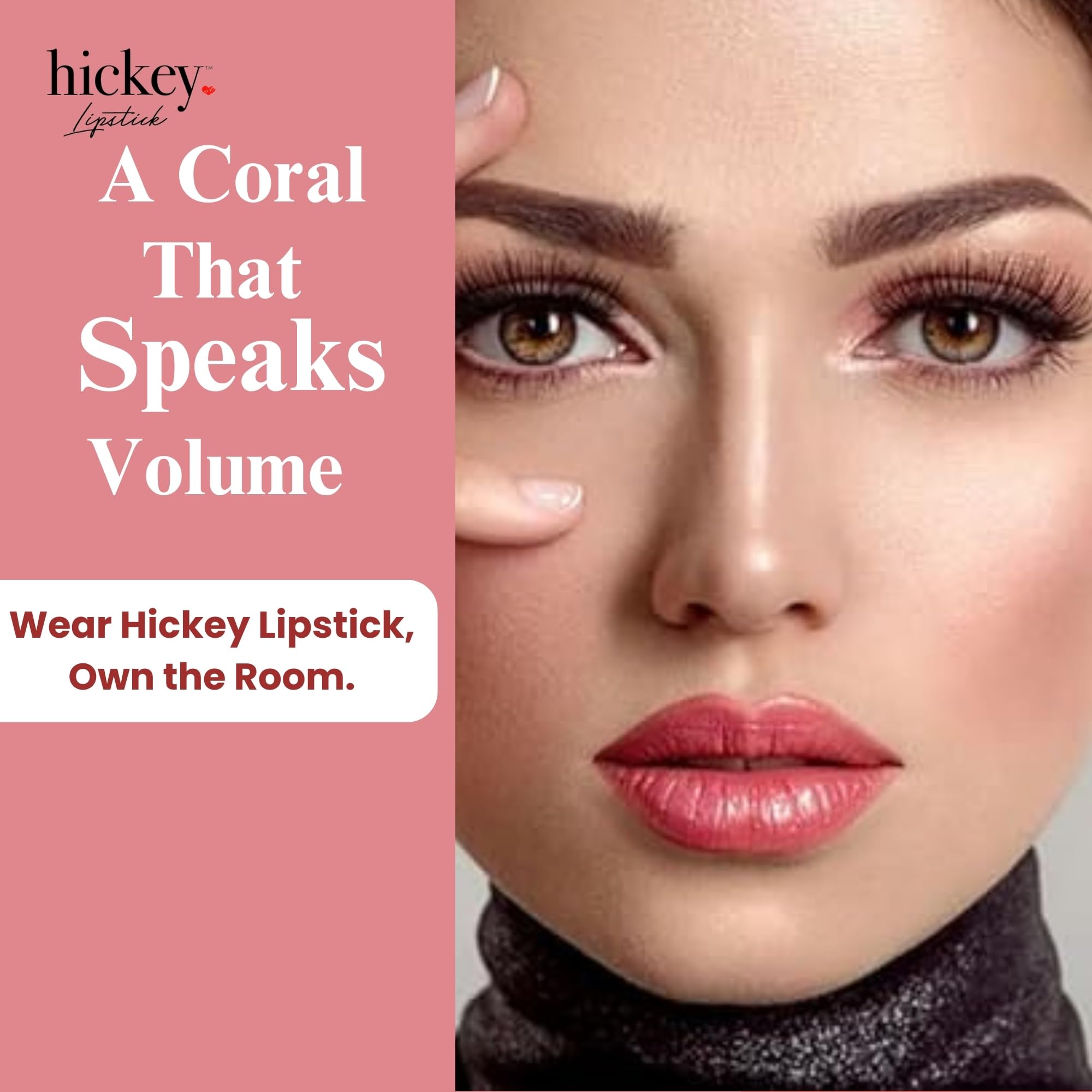Hickey Lipstick Refill Beach Babe Coral – Hydrating, Long-Lasting, Vegan & Gluten-Free
