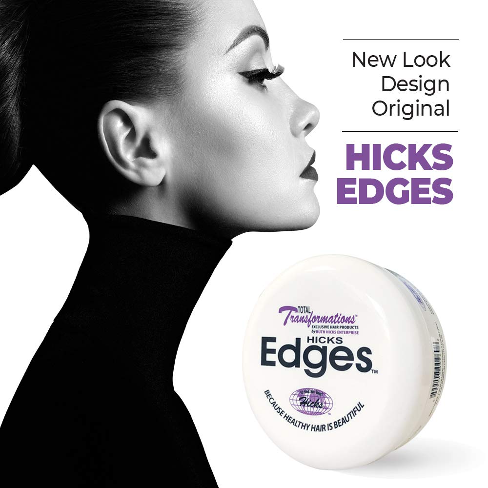 Hicks Total Transformations Edges Pomade 4oz 2-Pack – Edge Control for Smooth, Natural Shine