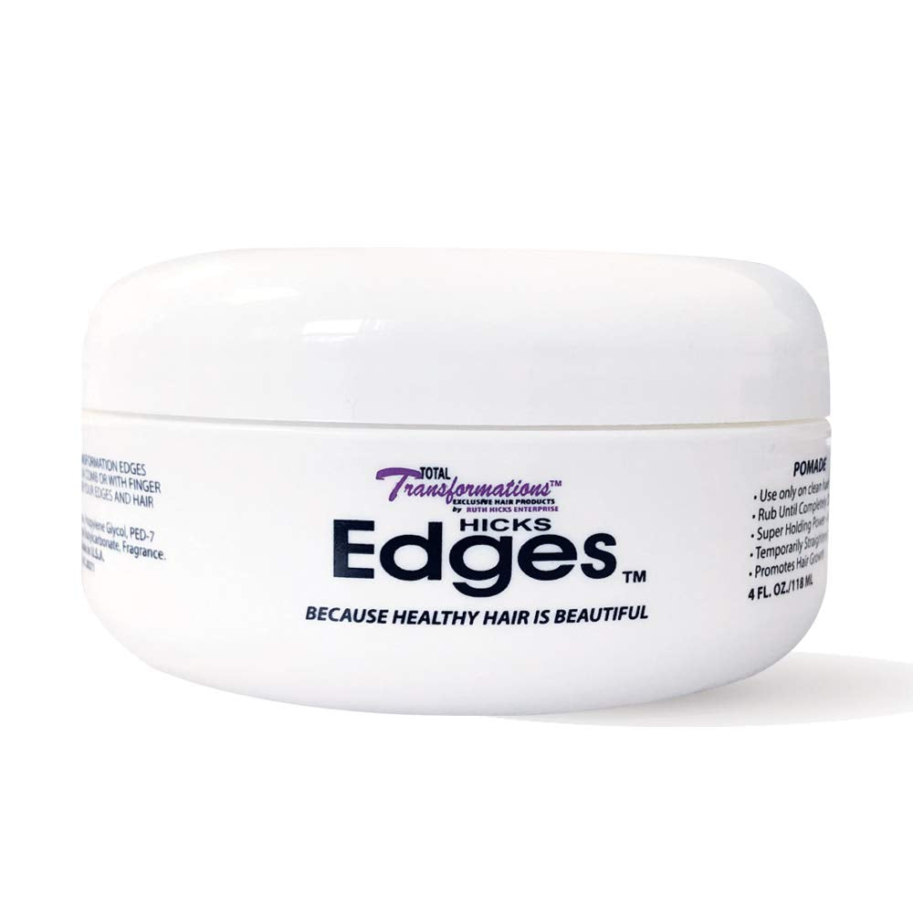 Hicks Total Transformations Edges Pomade 4oz 2-Pack – Edge Control for Smooth, Natural Shine