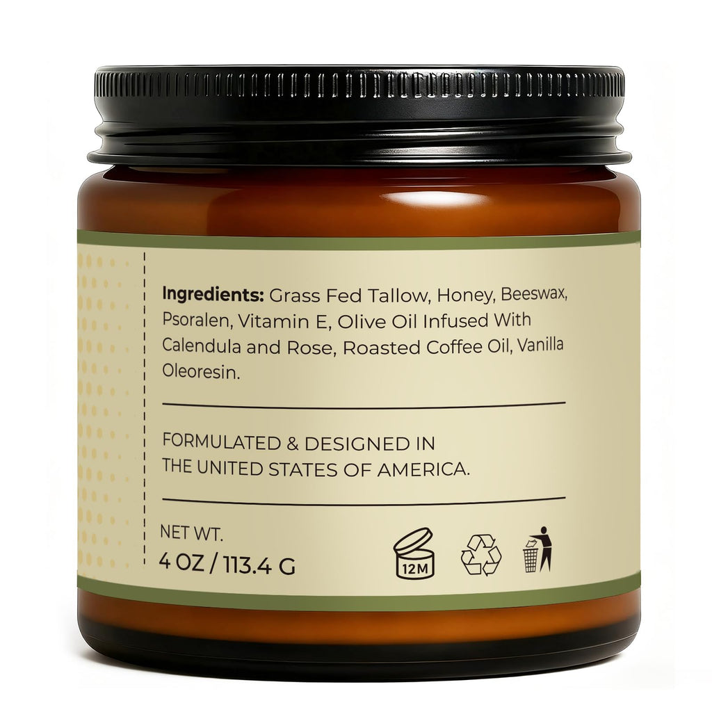 Hicream Beef Tallow Balm | 100% Organic Grass-Fed Moisturizer for Dry Skin