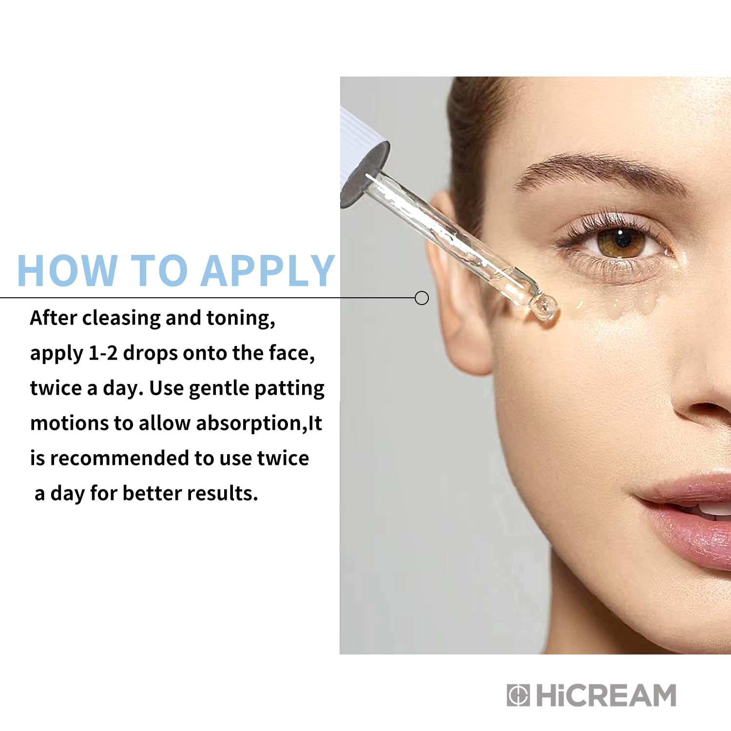 Hicream Hyaluronic Acid Serum for Face — Brightening, Hydration & Even Tone (2 Oz)