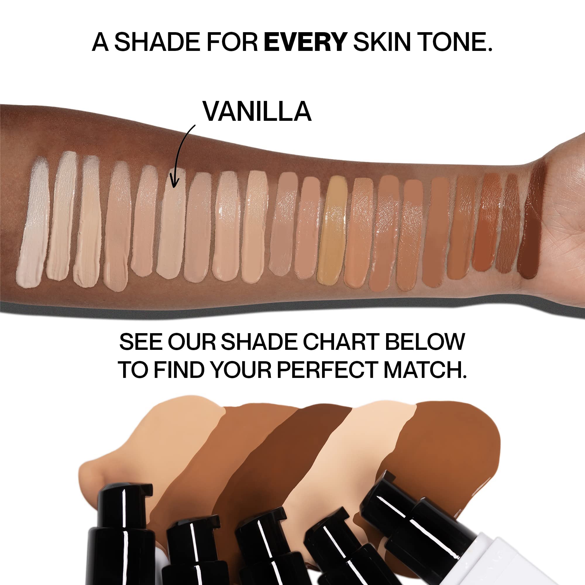 Hide Premium Liquid Foundation Vanilla – Waterproof, Medium to Full Coverage, All Skin Types, Shade Finder, 1 oz