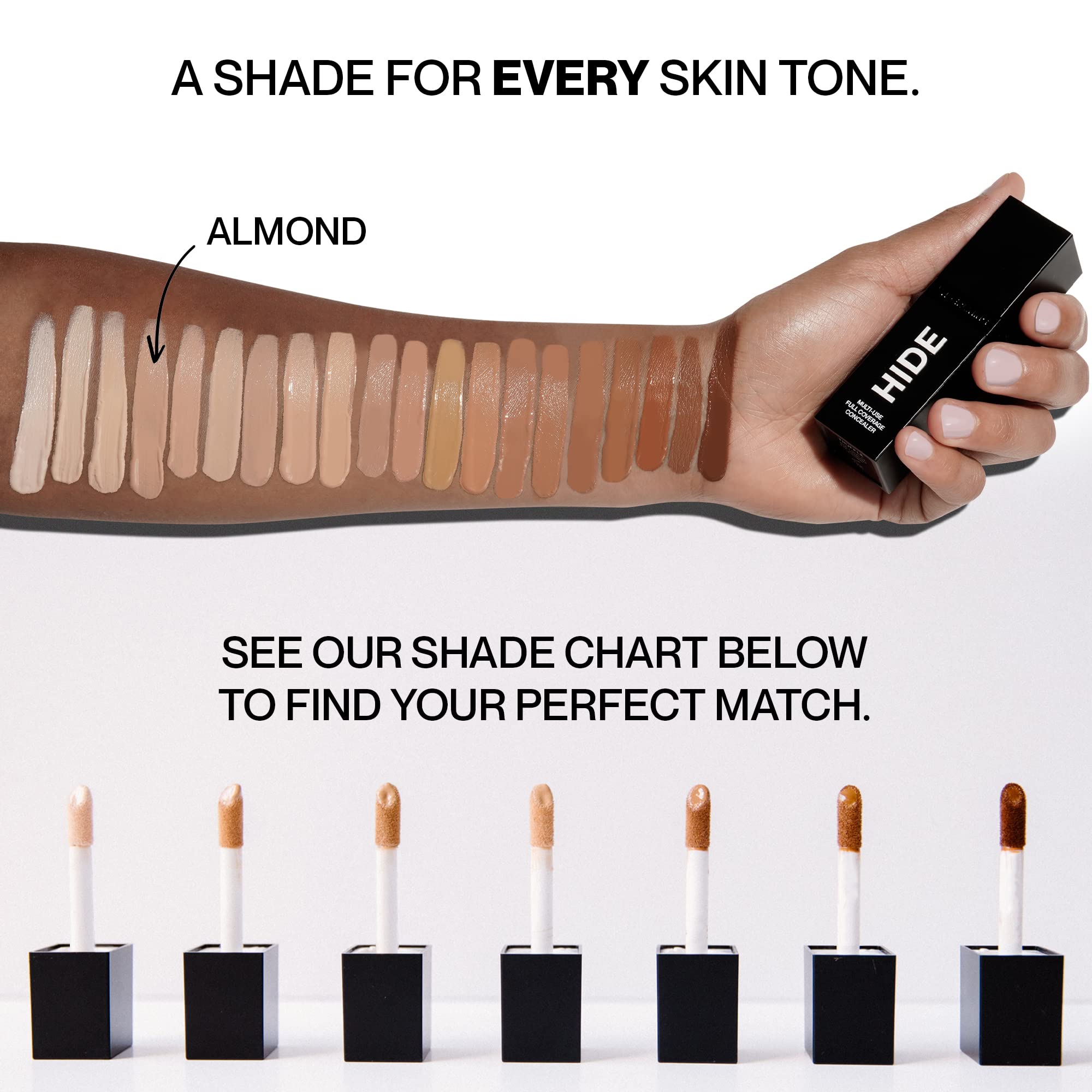 Hide Liquid Concealer – Almond (Medium to Full Coverage) | Oil-Free, All-Day Wear