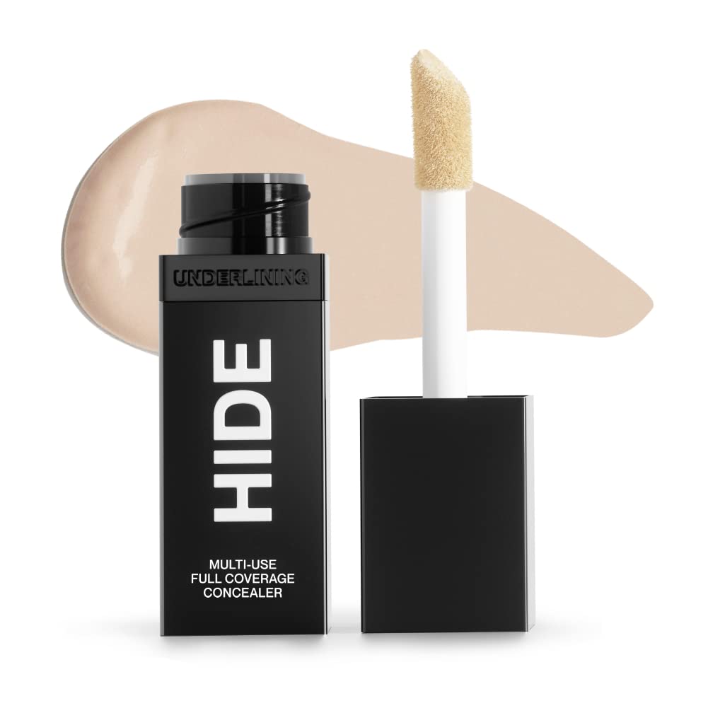 HIDE Liquid Concealer – Medium to Full Coverage for Blemishes & Dark Circles, Oil-Free, Champagne