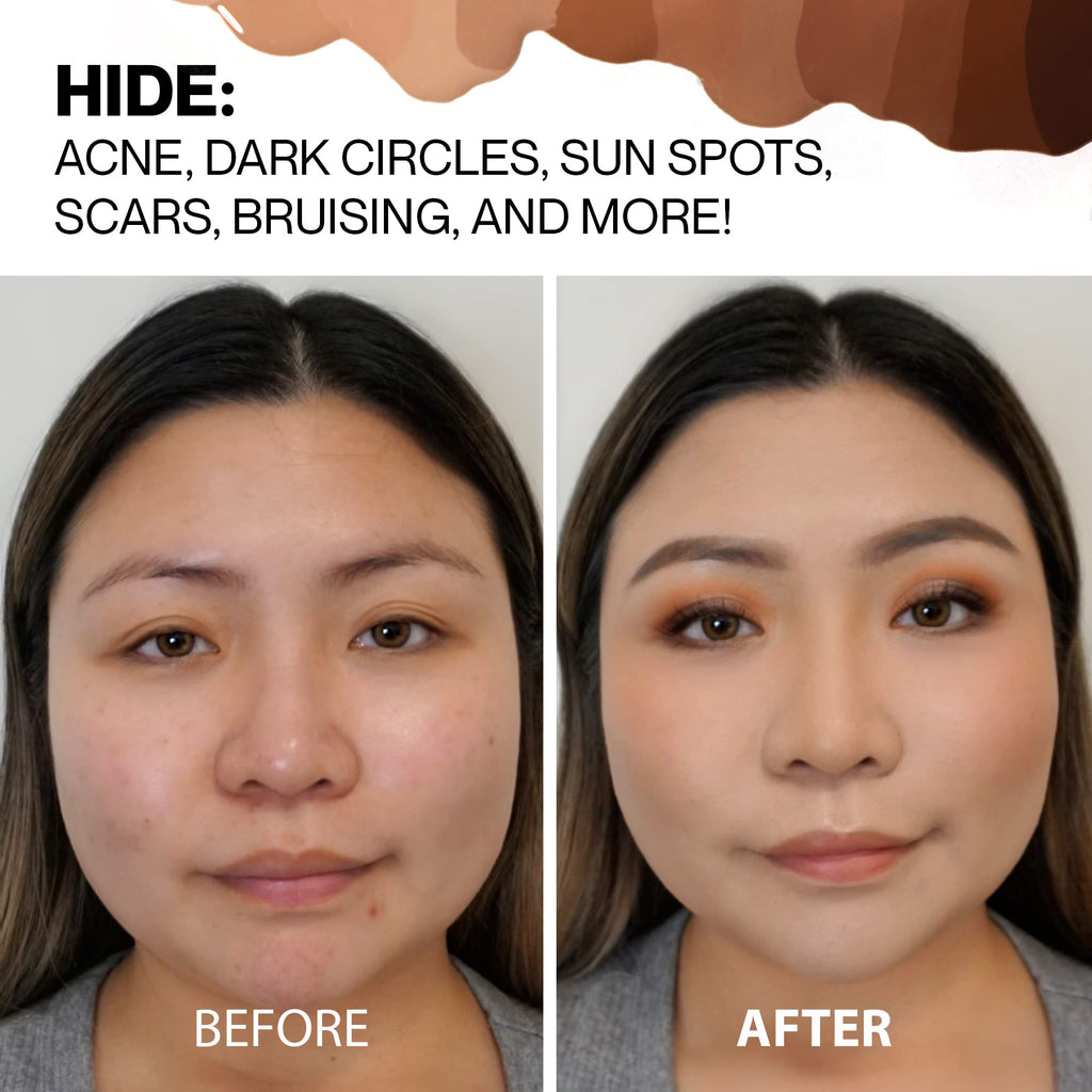 Hide Liquid Concealer – Medium to Full Coverage, Oil-Free, Vanilla (0.5 fl oz)