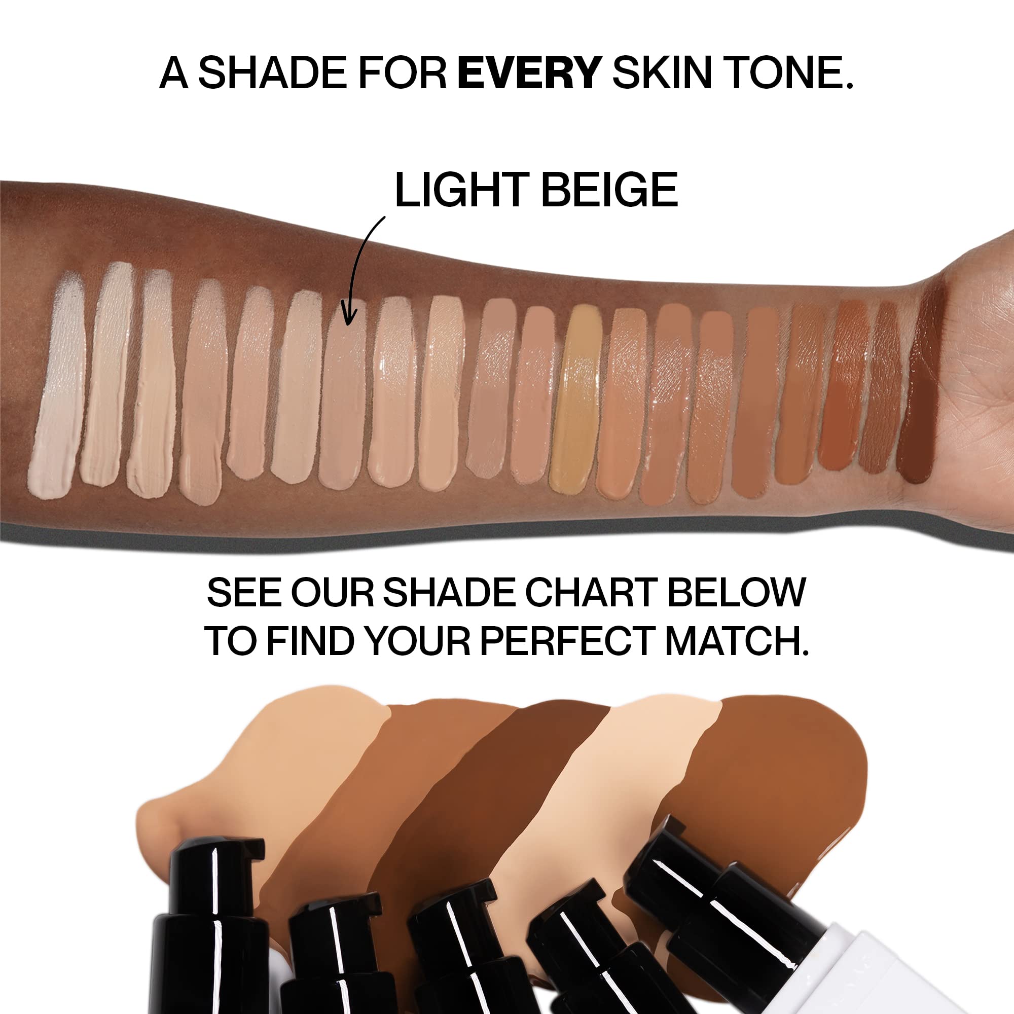 Hide Premium Liquid Foundation – Waterproof, Multi-Use Foundation for All Skin Types (Light Beige)