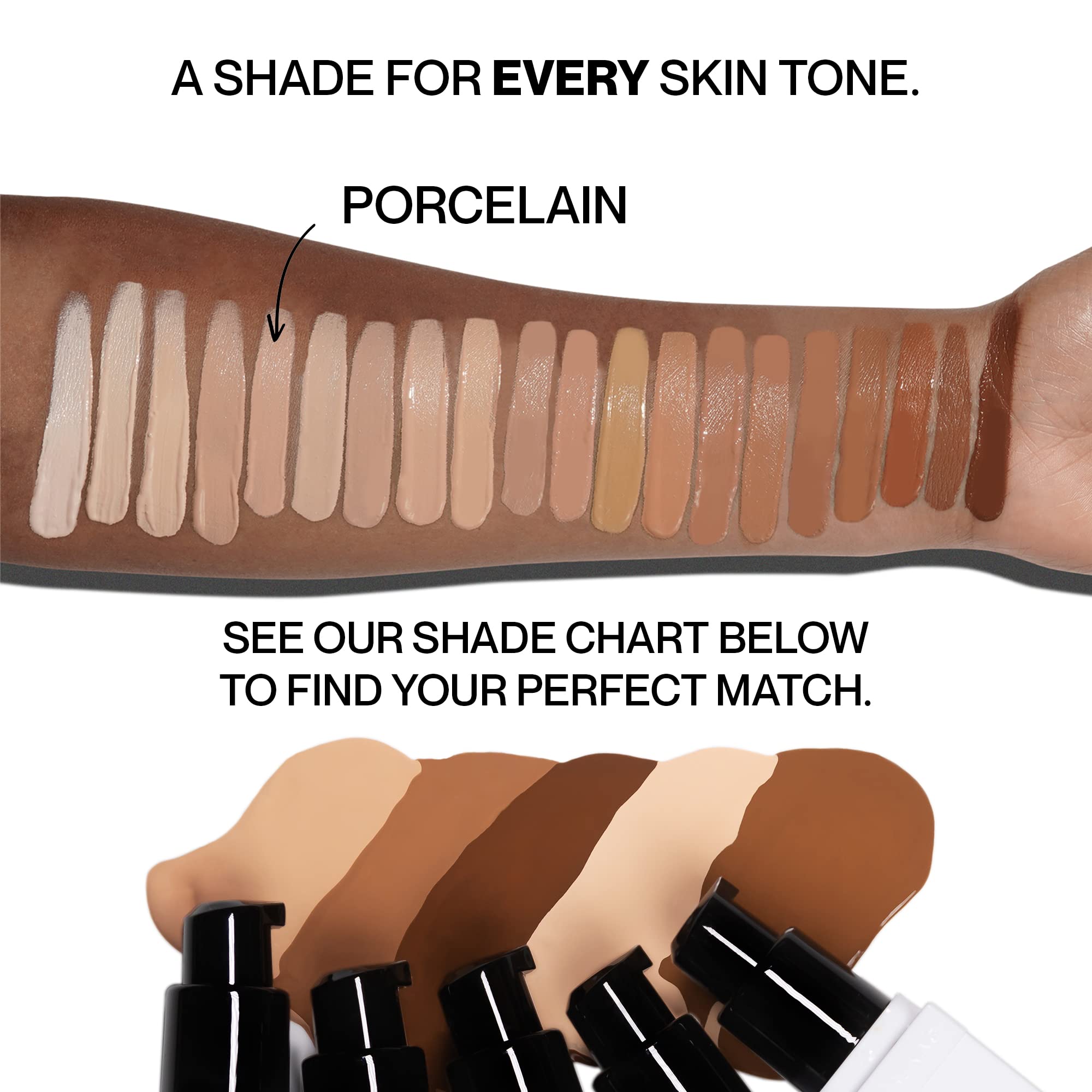 HIDE PREMIUM Liquid Foundation – Waterproof, Multi-Use Coverage for All Skin Types, Porcelain 1 oz