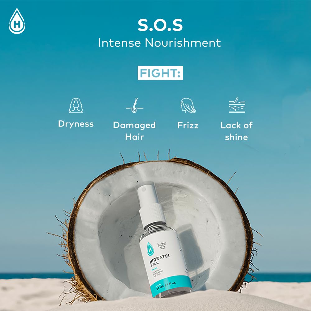 Hidratei SOS Hair Serum – Hydration, Protection & Shine for All Hair Types | 1 oz