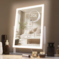 HIEEY Lighted Makeup Mirror with 3 Color Modes, 360° Rotation, and 20X Magnification