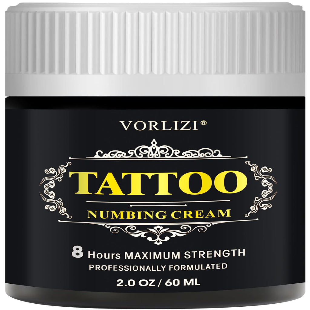 HIEKERS Painless Tattoo Numbing Cream - Extra Strength, 60g (2.0oz)