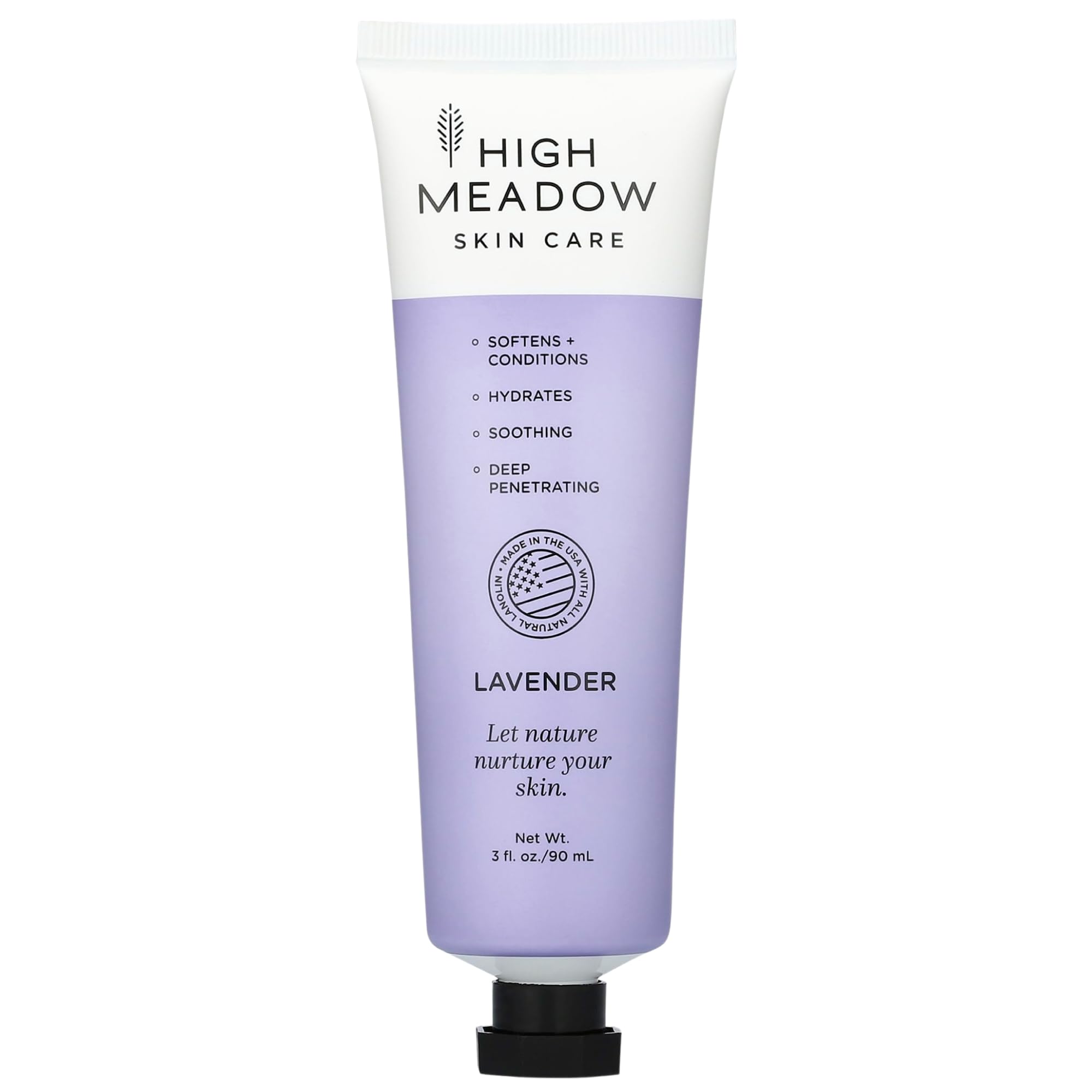 High Meadow Lanolin Skin Cream – Deep Hydration for Dry Skin (3.0 oz Lavender Moisturizer)