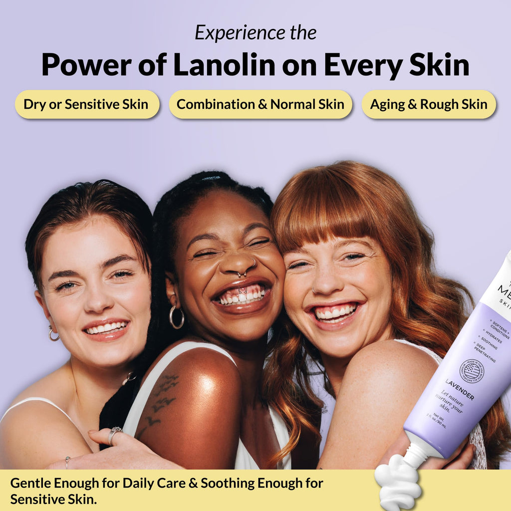 High Meadow Lanolin Skin Cream – Deep Hydration for Dry Skin (3.0 oz Lavender Moisturizer)