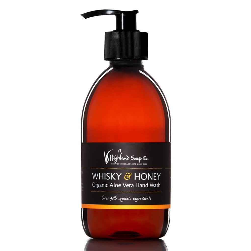 The Highland Soap Company Organic Aloe Vera Hand Wash Whisky & Honey – 10oz Bottle (Pack of 1)