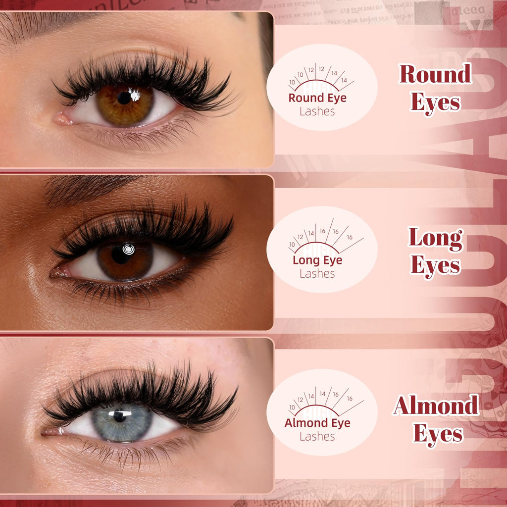 Higu Clace Self-Adhesive Eyelashes Kit – Pre-Glued Clusters 10-16mm