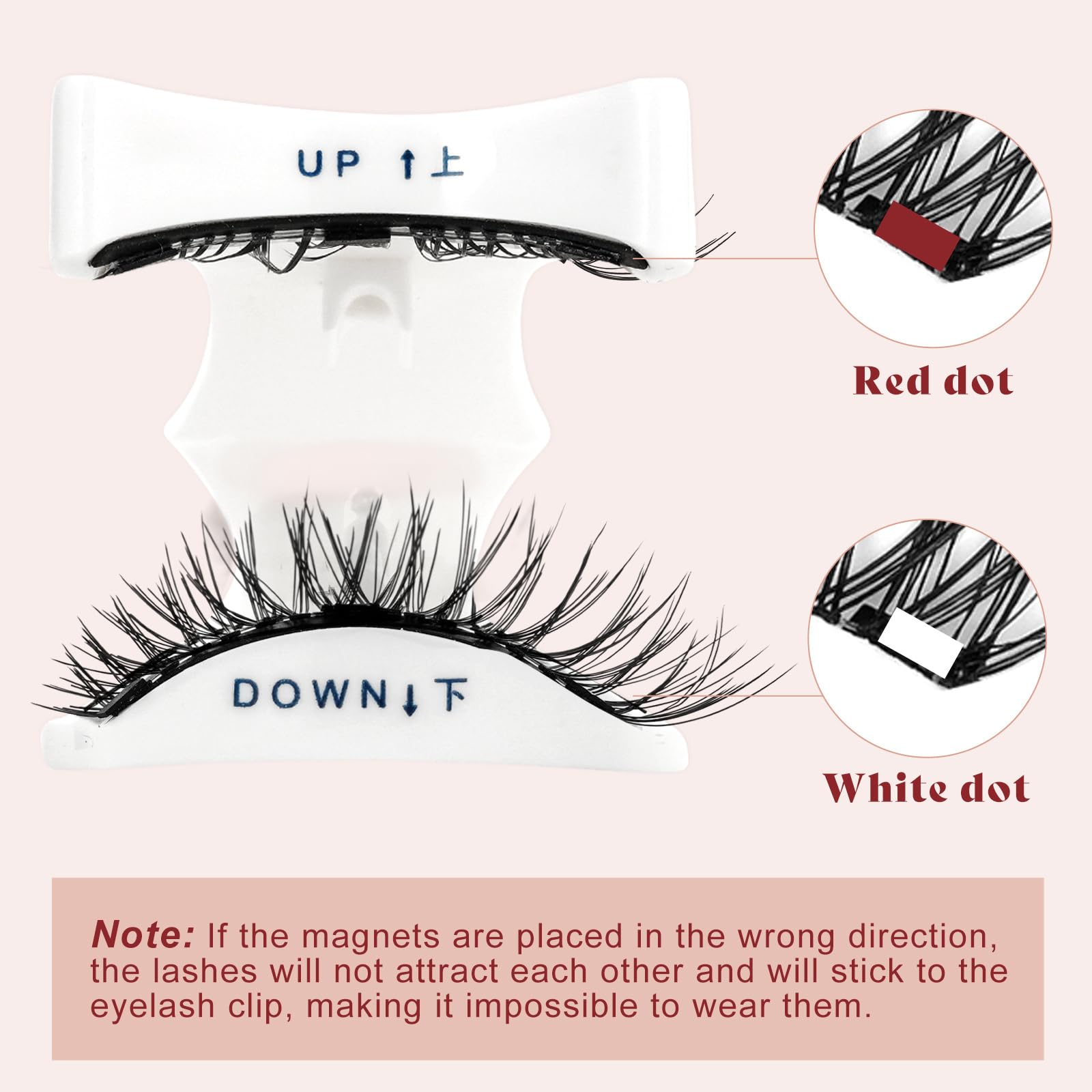 Higu clace Magnetic-Eyelashes with Applicator – 2 Pairs, Natural Look (DJCX-A+C01)