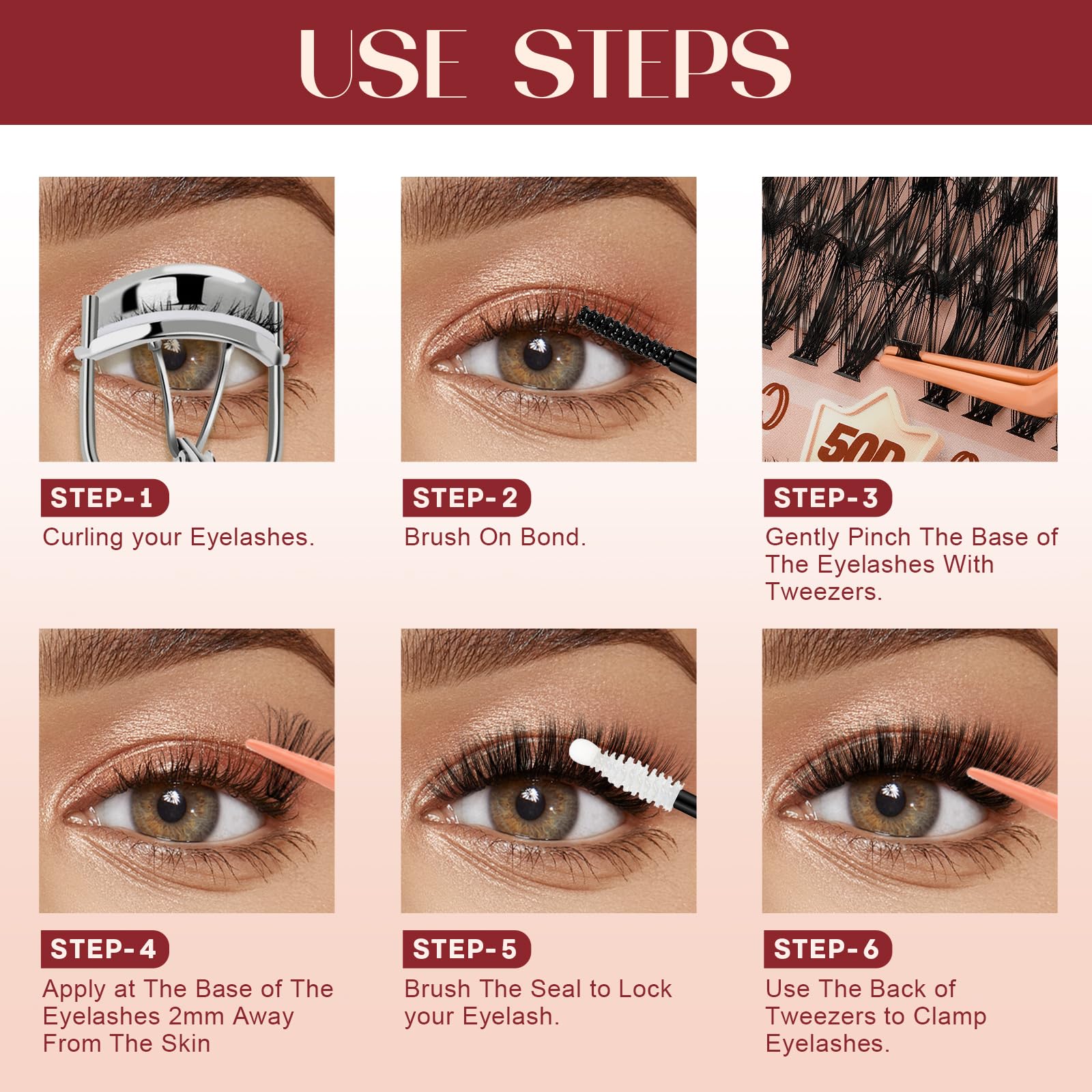 Higu clace Lash Clusters – 600Pcs, 6 Styles, 10-18mm, 30D–100D Wispy DIY Extensions
