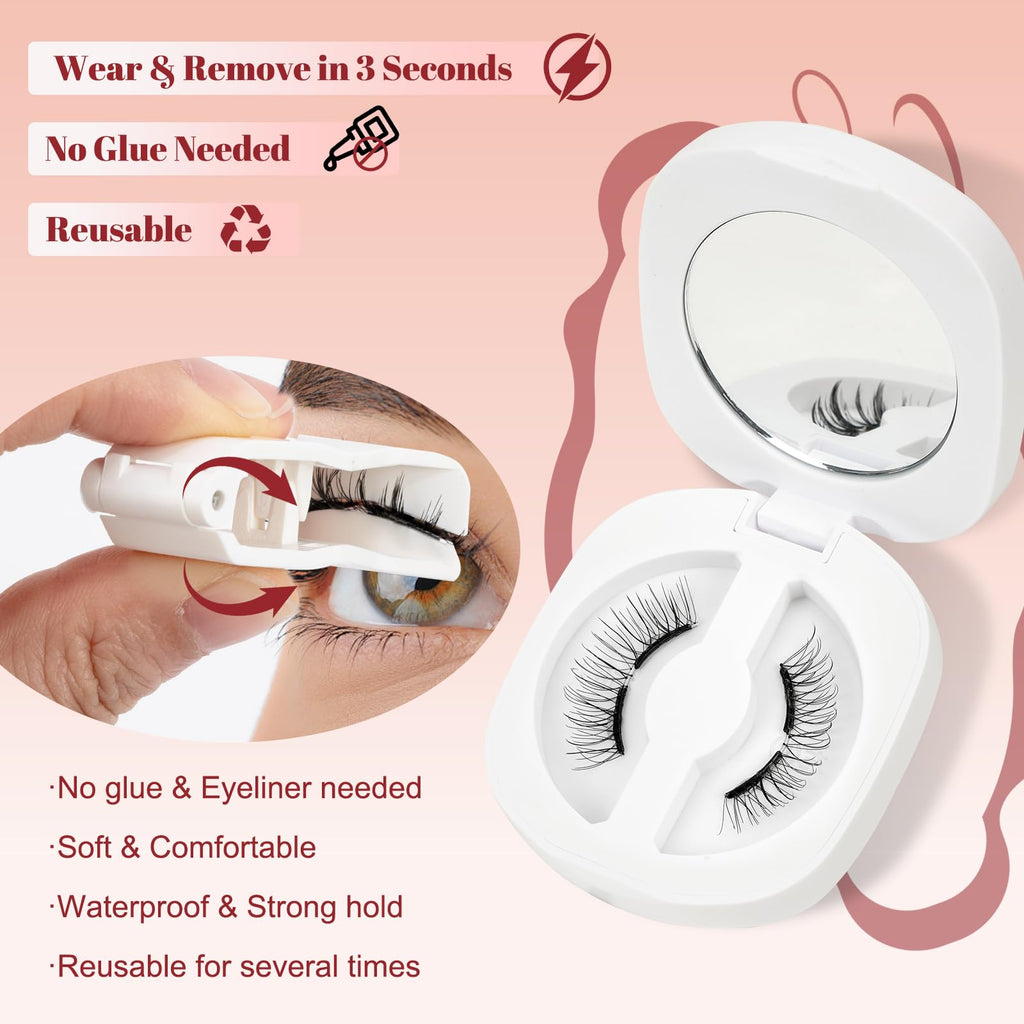 Higu clace Magnetic-Eyelashes Kit – No Glue Needed, Natural Look | GD-Soft-RC-E