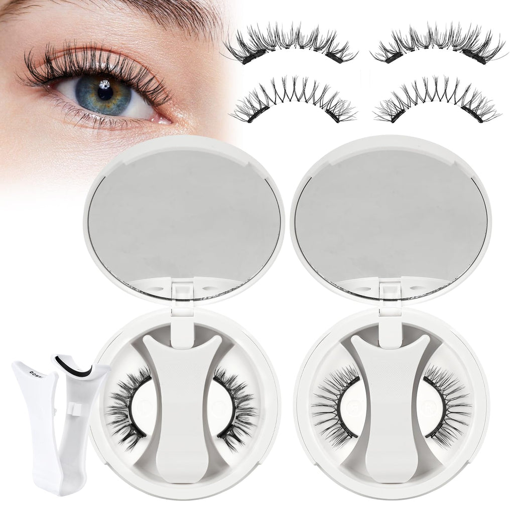 Higu Clace Magnetic Eyelashes with Applicator — 2 Pairs, No Glue, Reusable Magnetic Lashes, Natural Look