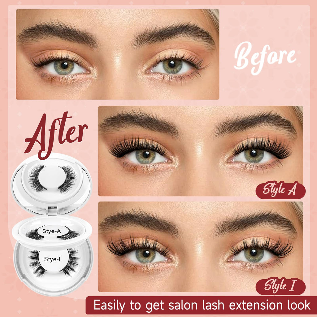Higu clace Magnetic-Eyelashes: 2 Pairs with Applicator, No Glue, Natural Look