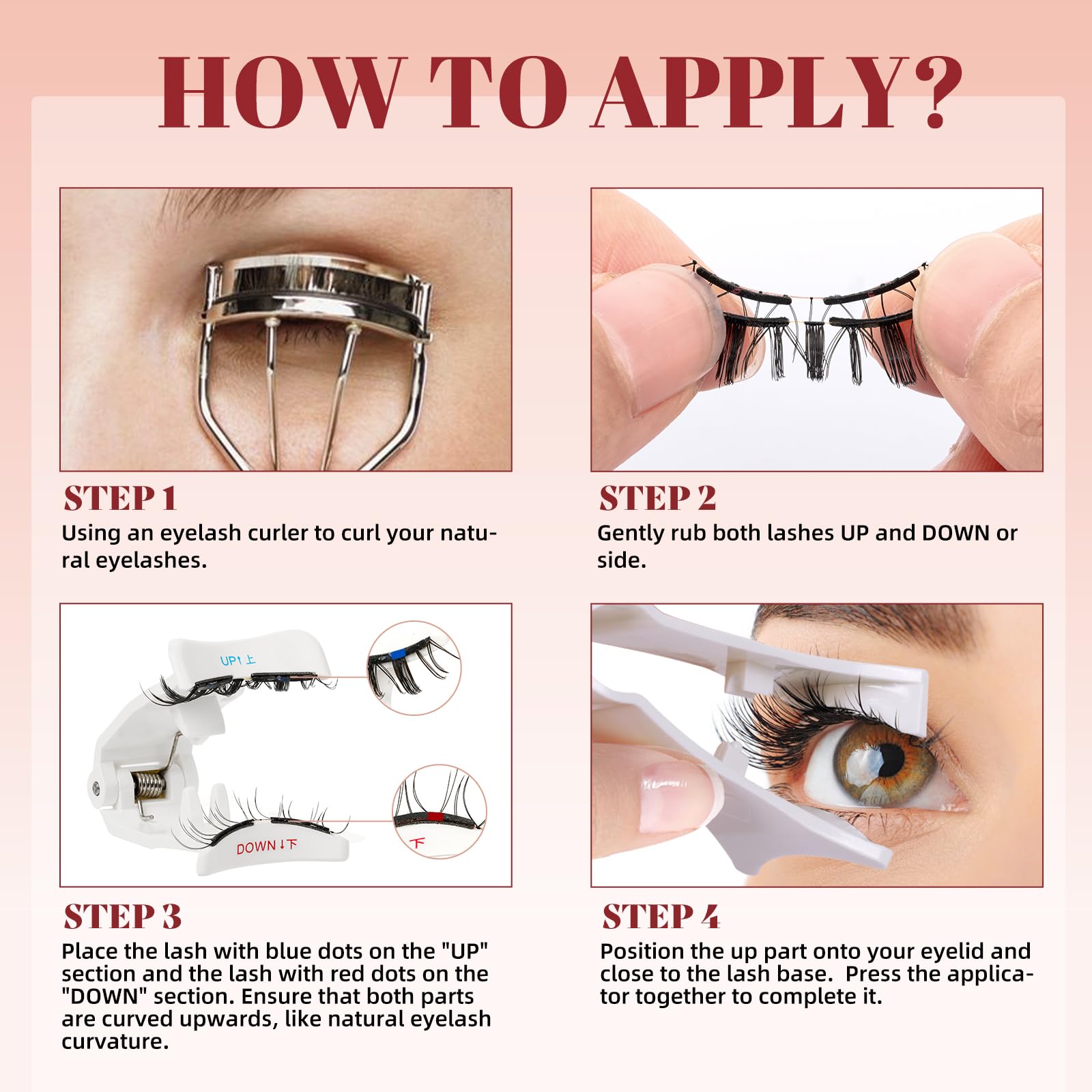 Higu clace Magnetic Eyelashes Kit – Glue-Free, Reusable Manga Lashes with Applicator (GD-Soft-RC-C)