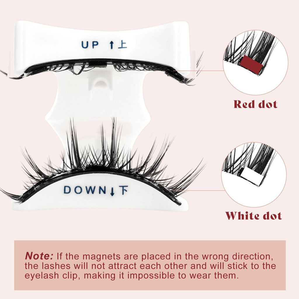 Higu clace Magnetic Eyelashes with Applicator – Natural Look Wispy Lashes (DJCX-D)