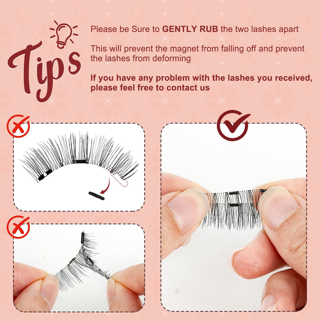 Higu Clace Magnetic Eyelashes – Style B | No Glue Needed, Reusable with Applicator
