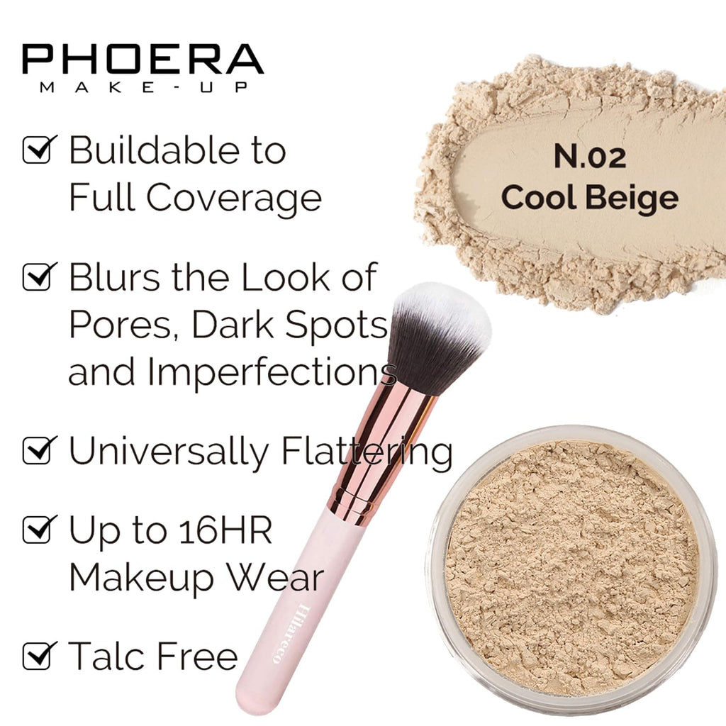 Hilareco Mushroom Head Air Cushion CC Cream + Phoera Powder Set Buff Beige #04