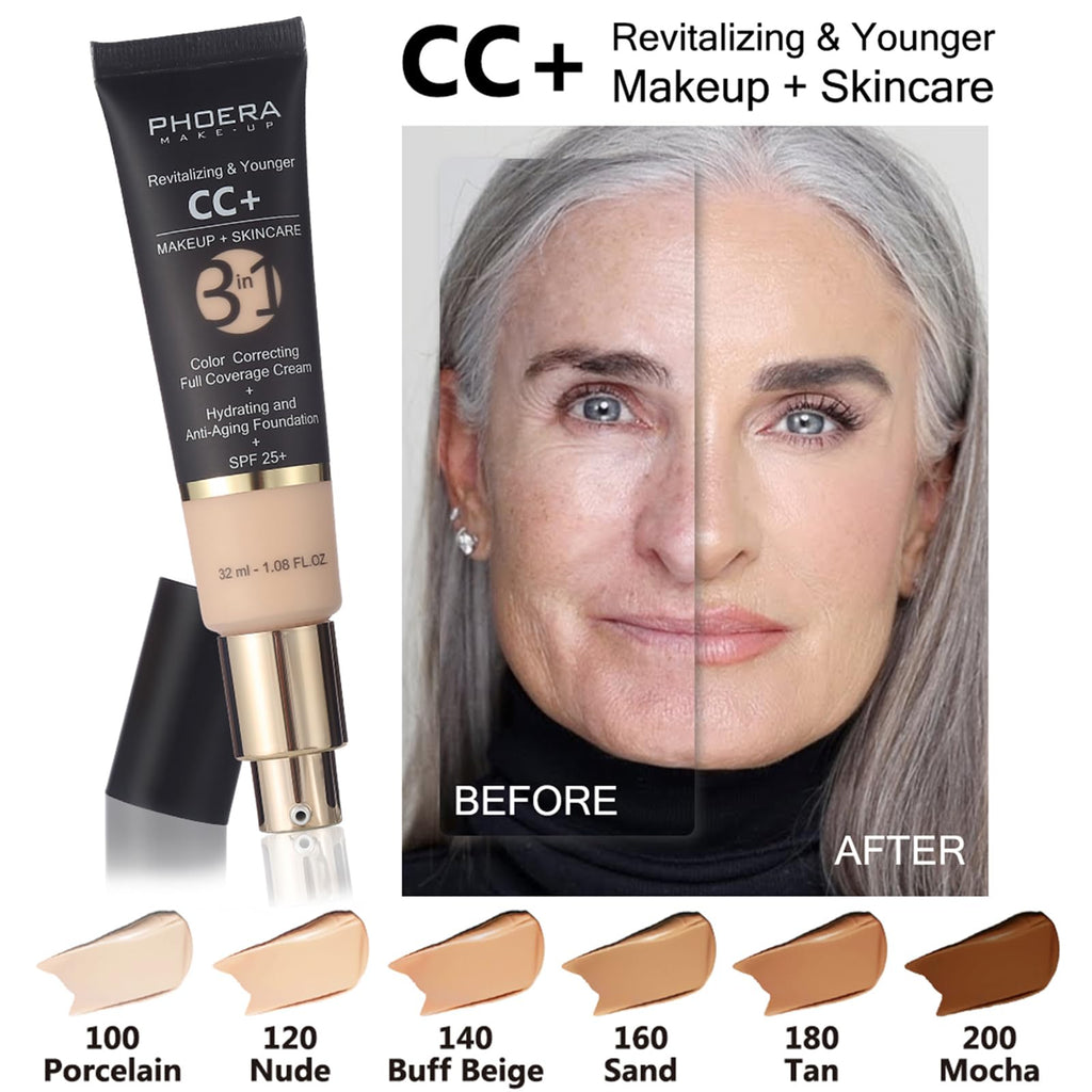 Hilareco PHOERA 4-in-1 Tinted Moisturizer Foundation Serum | Color Correcting & Hydration