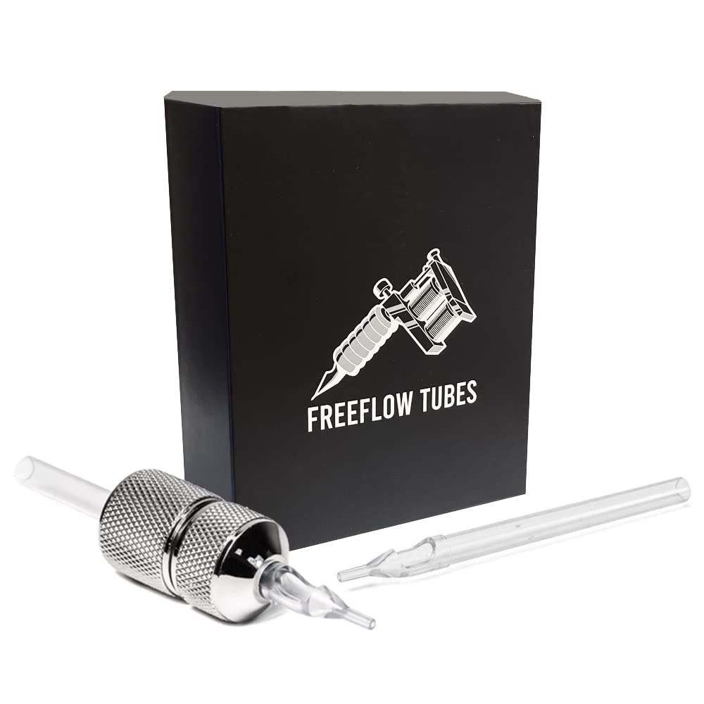 Hildbrandt FREEFLOW 14DT Diamond Tip Long Tattoo Tubes – Gripless, Disposable, Sterile