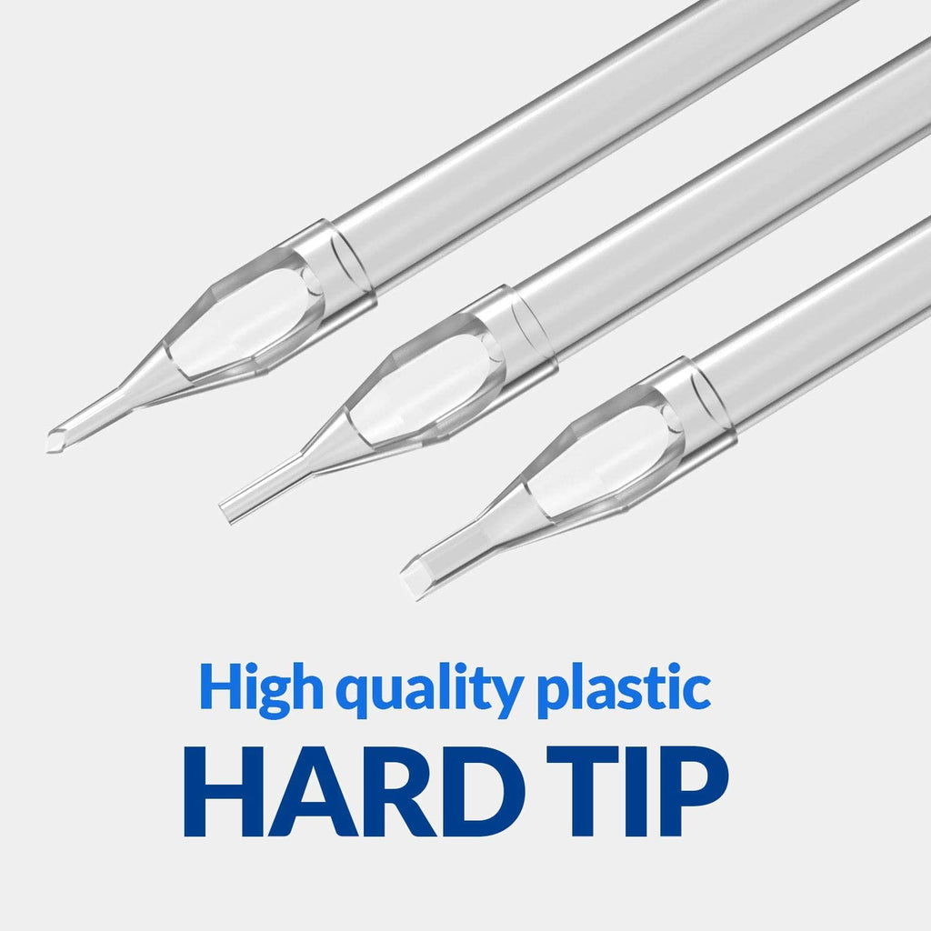 Hildbrandt Freeflow Gripless Long Tattoo Tubes – Clear Tip, 8–9mm Grip Compatibility (5RT)