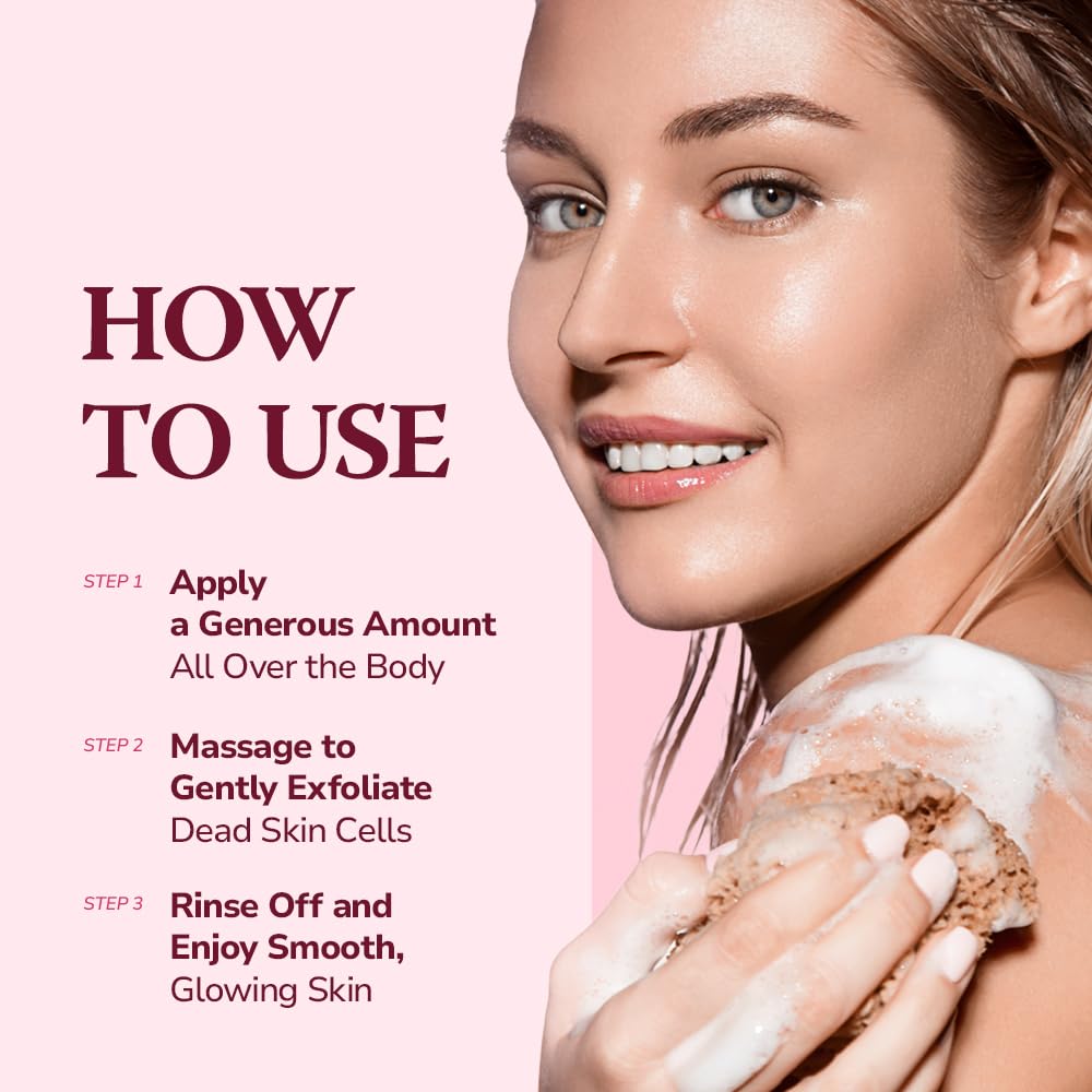 Himalaya PinkSalt Daily Scrub & Body Wash – Exfoliating Salt Scrub with Dead Sea Salt, Hyaluronic Acid & Retinol (21.1oz)