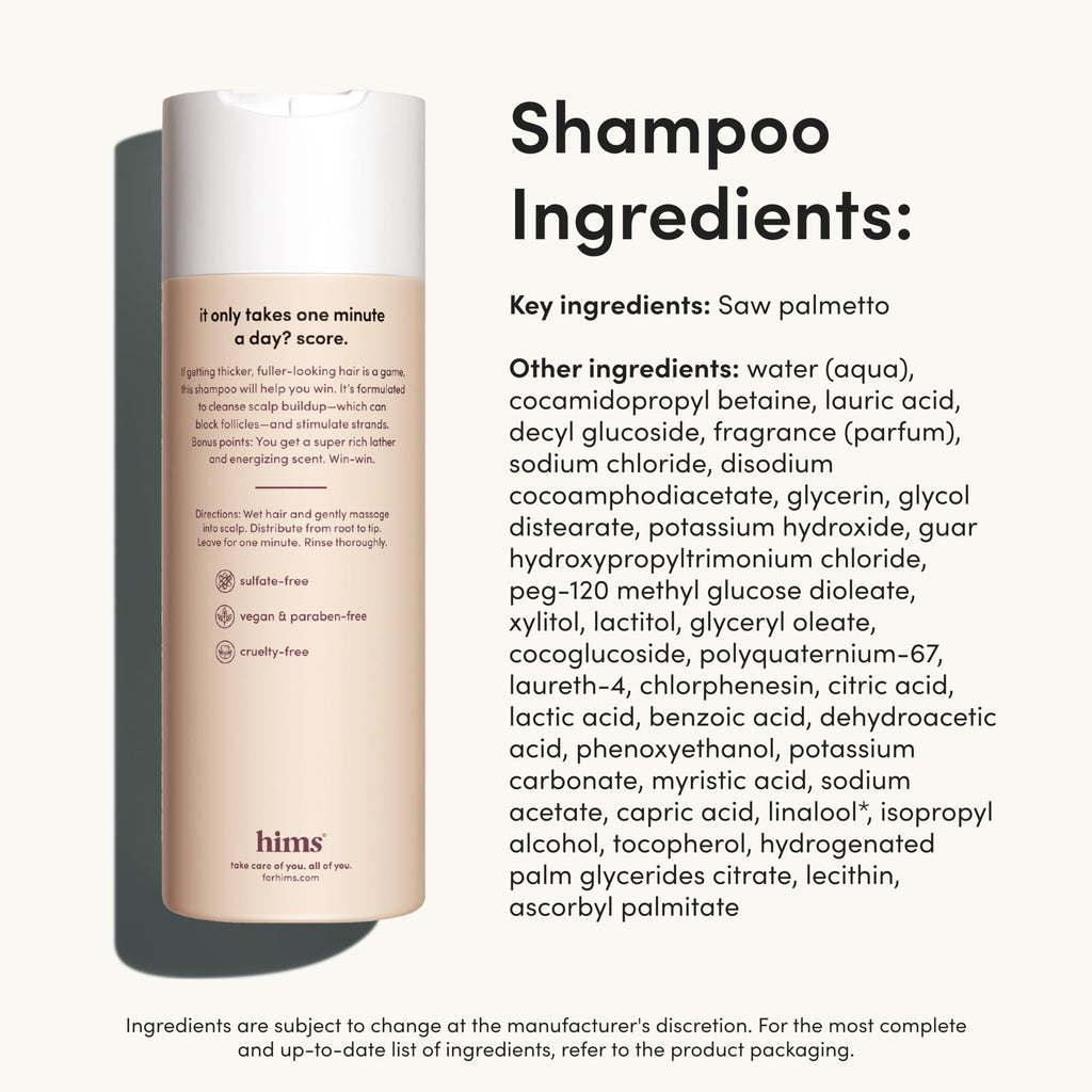 hims Thick Fix Shampoo & Conditioner Set — Saw Palmetto for Fuller-Looking Hair (Vegan, Sulfate-Free)