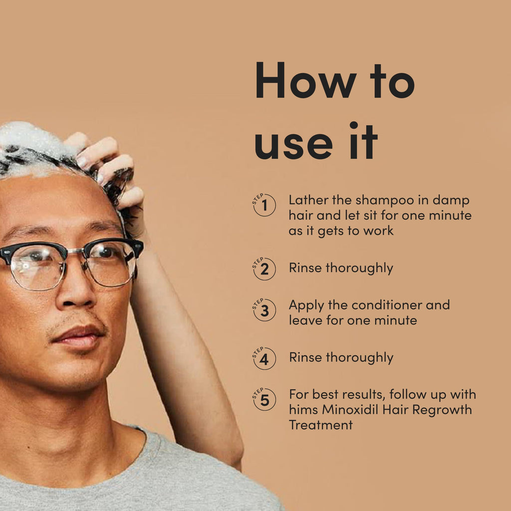 hims Thick Fix Shampoo & Conditioner Set — Saw Palmetto for Fuller-Looking Hair (Vegan, Sulfate-Free)