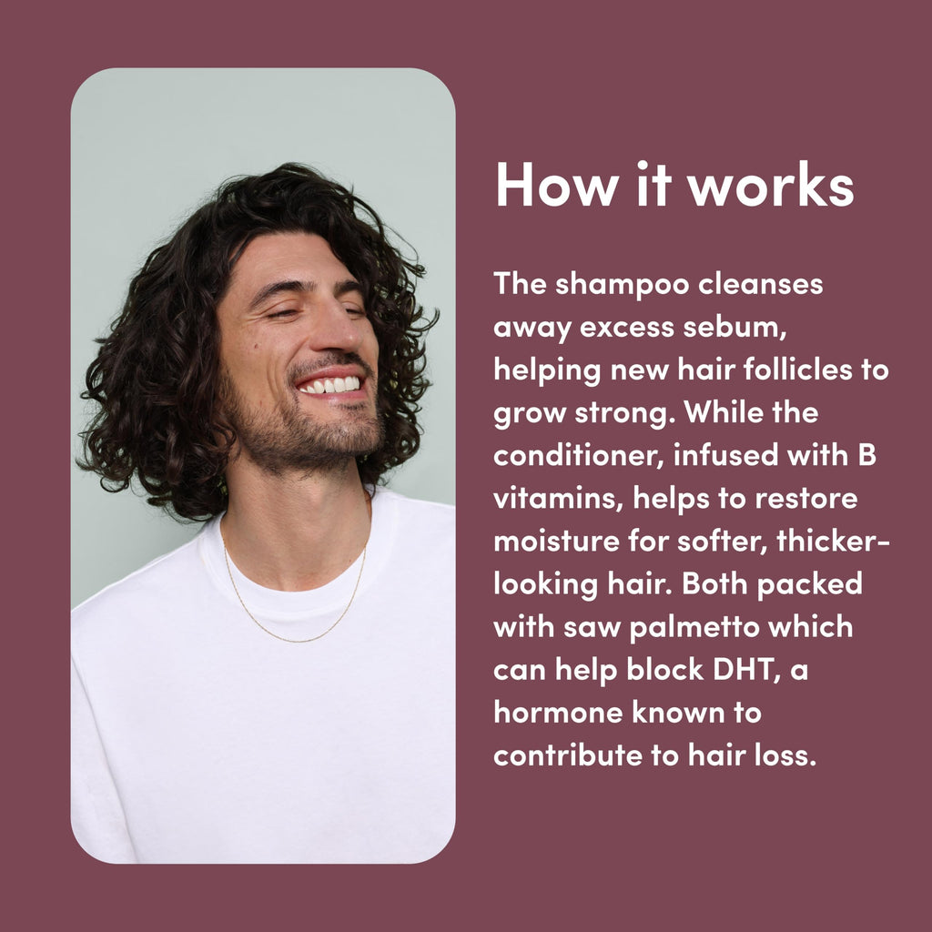 hims Thick Fix Shampoo & Conditioner Set — Saw Palmetto for Fuller-Looking Hair (Vegan, Sulfate-Free)
