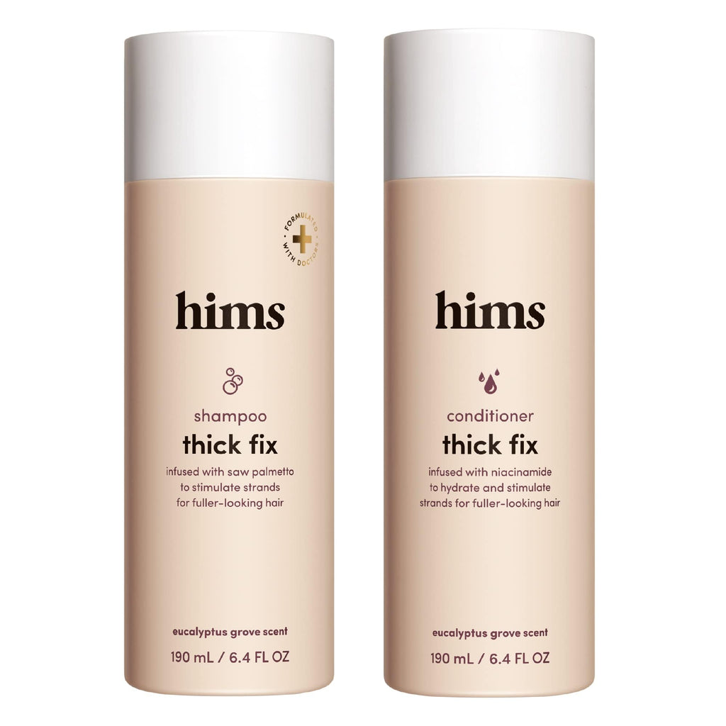hims Thick Fix Shampoo & Conditioner Set — Saw Palmetto for Fuller-Looking Hair (Vegan, Sulfate-Free)