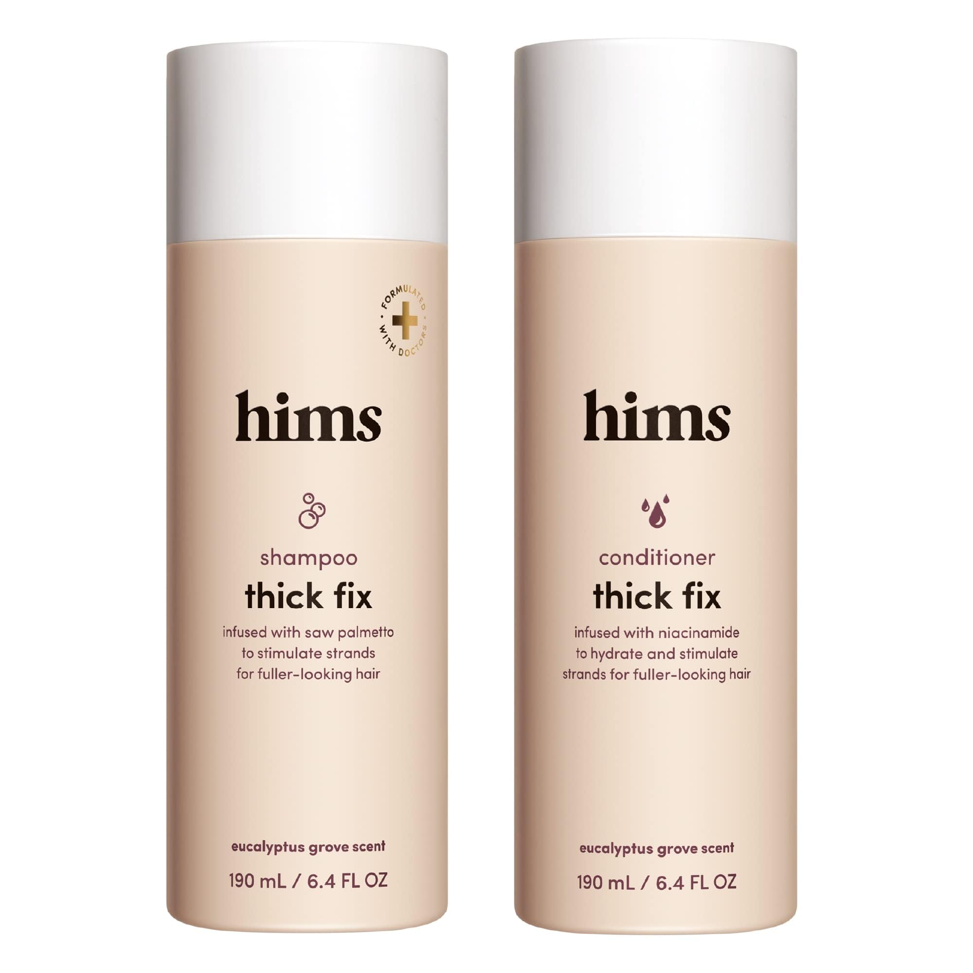 hims Thick Fix Shampoo & Conditioner Set — Saw Palmetto for Fuller-Looking Hair (Vegan, Sulfate-Free)
