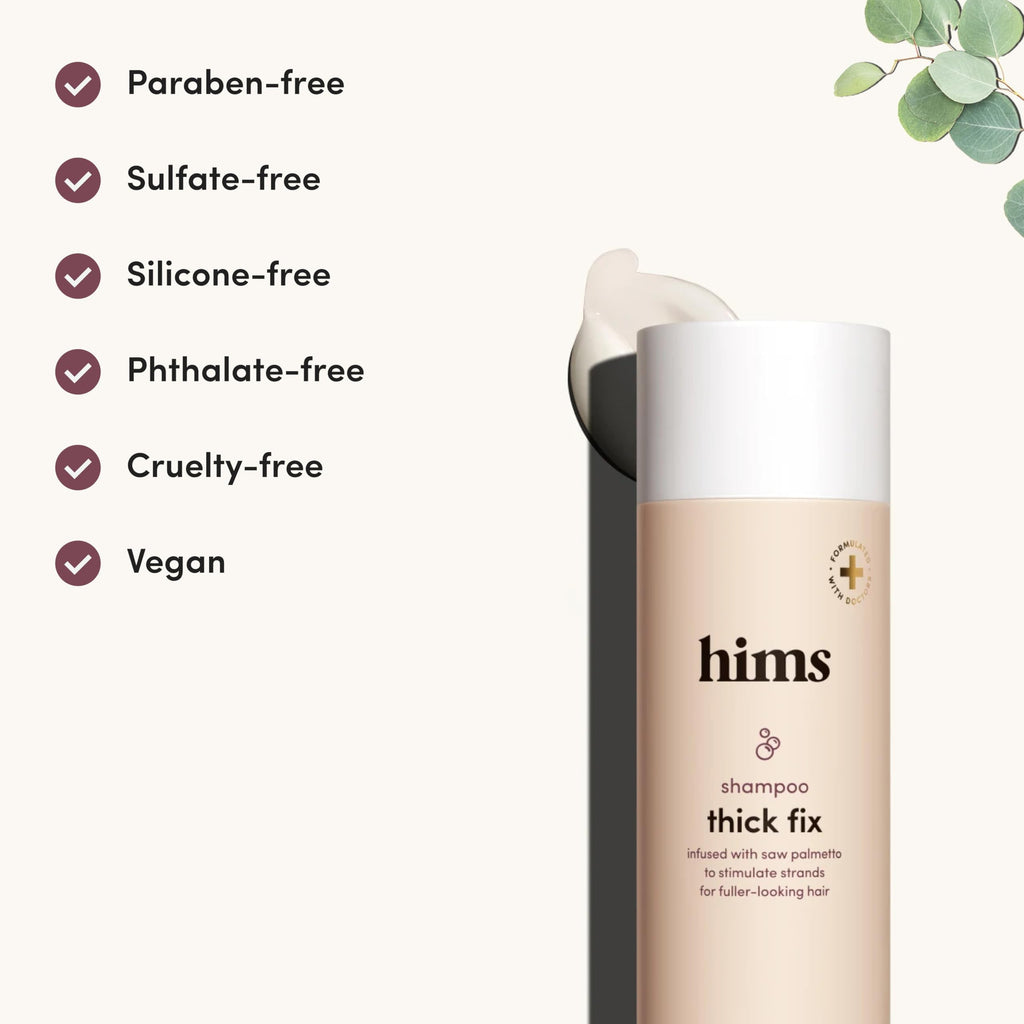 hims Thick Fix Shampoo & Conditioner Set — Saw Palmetto for Fuller-Looking Hair (Vegan, Sulfate-Free)
