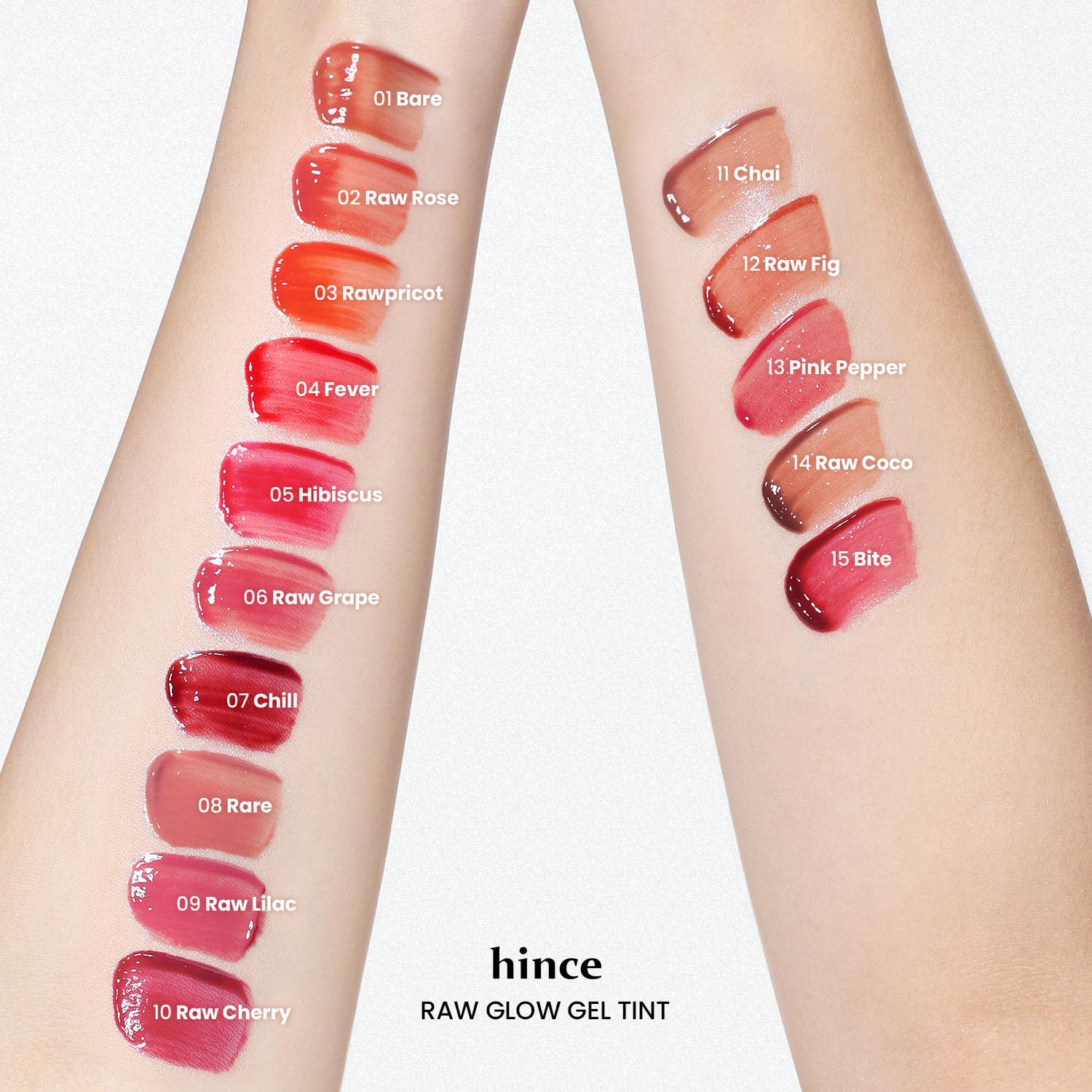 HINCE Raw Glow Lip Tint RAW ROSE 02 – Stain Glazed, Hydrating Gloss Lip Color