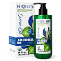 HIQILI Jojoba Oil 473ml – Pure Cold-Pressed Carrier Oil for Hair, Skin, Nails (Roller Bottle Included)