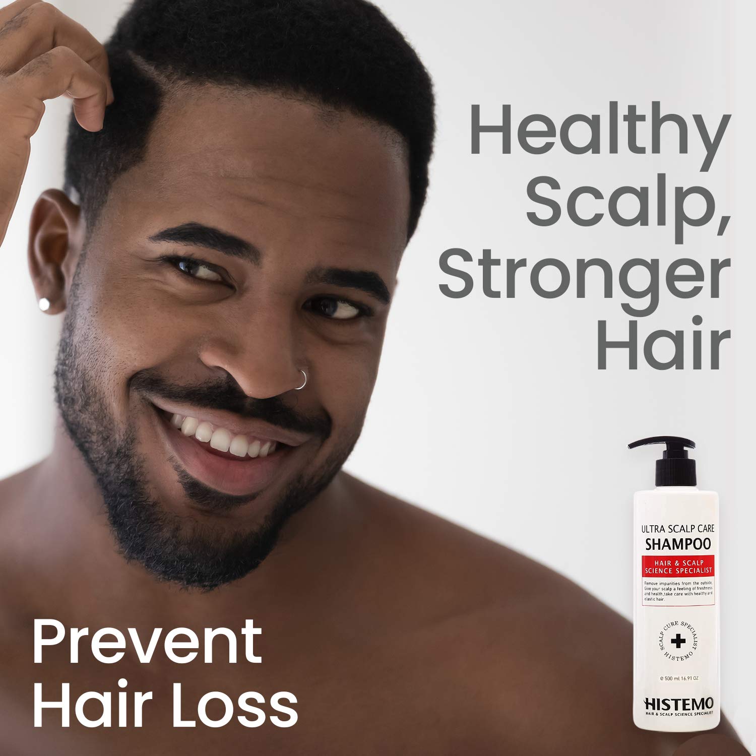 Histemo Ultra Scalp Care Shampoo | DHT Blocking Biotin for Oily & Color-Treated Hair - 16.91 oz