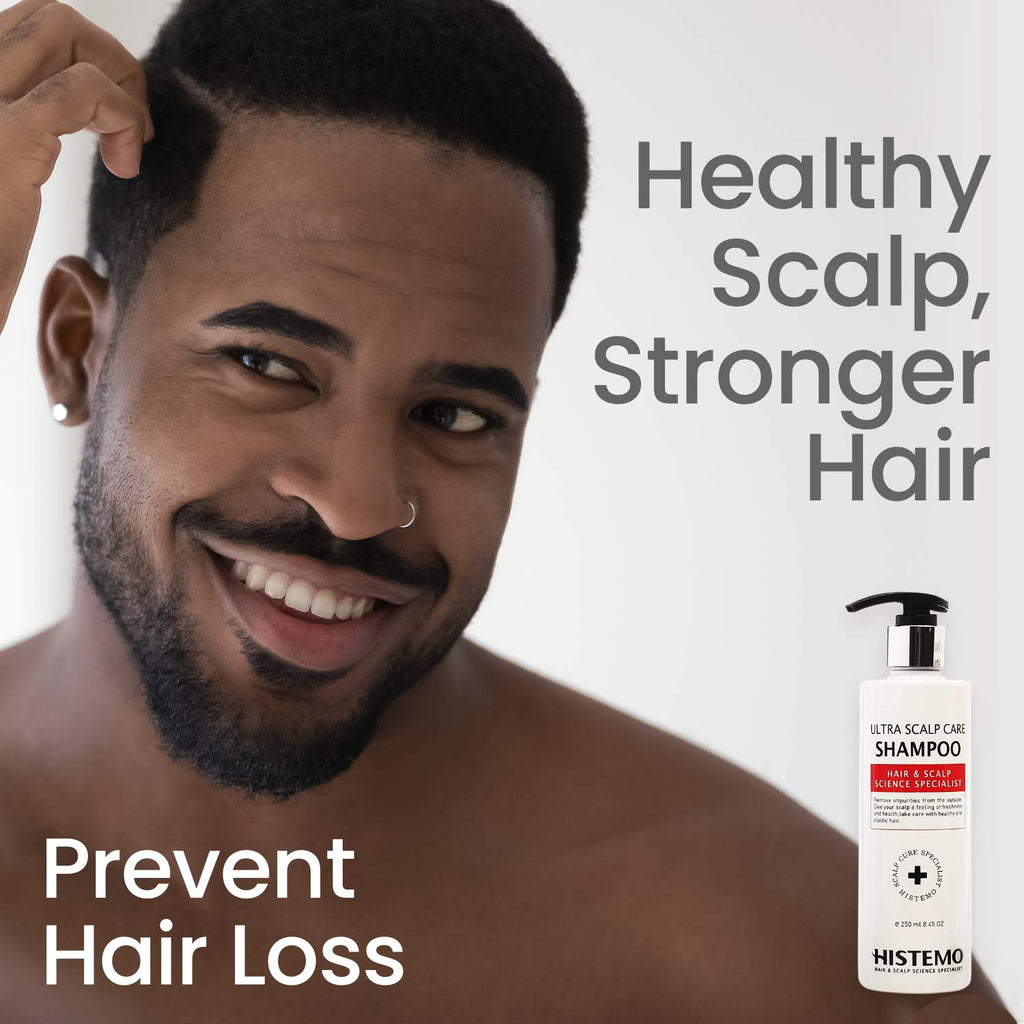 Histemo Ultra Scalp Care Shampoo – DHT-Blocking Hair Support, Biotin for Growth | Oily or Color-Treated Hair (8.45 oz)