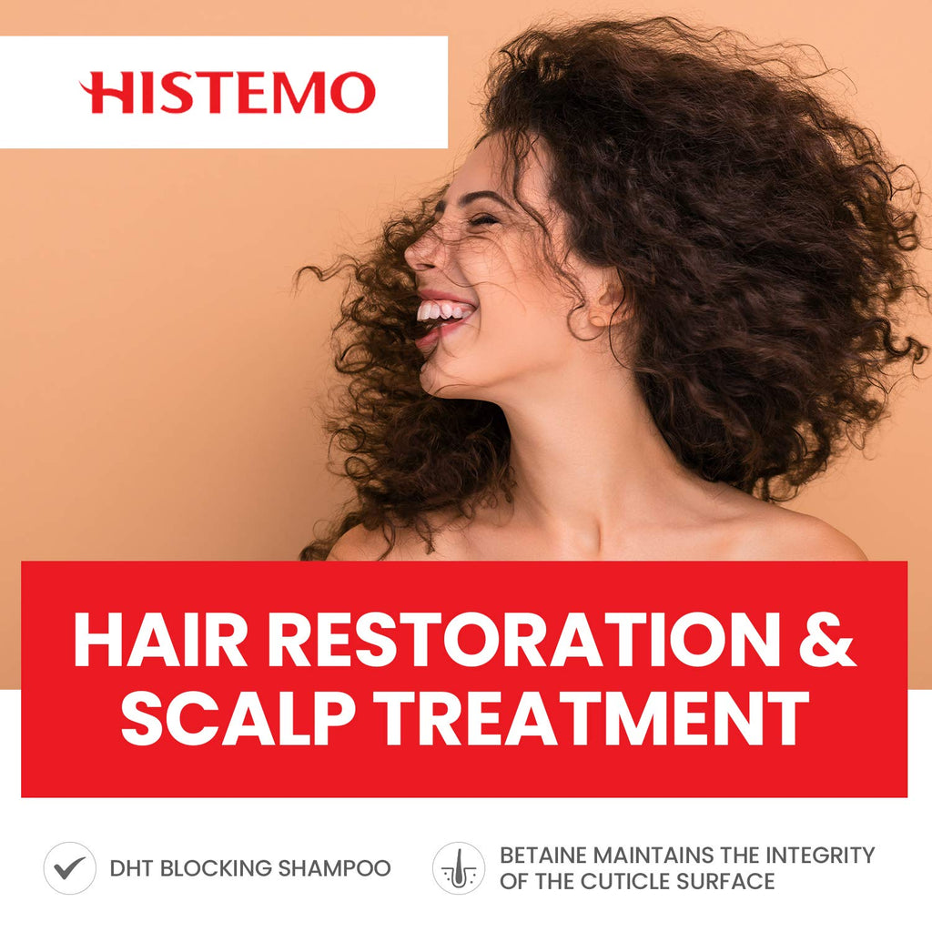 Histemo Ultra Scalp Care Shampoo – DHT-Blocking Hair Support, Biotin for Growth | Oily or Color-Treated Hair (8.45 oz)