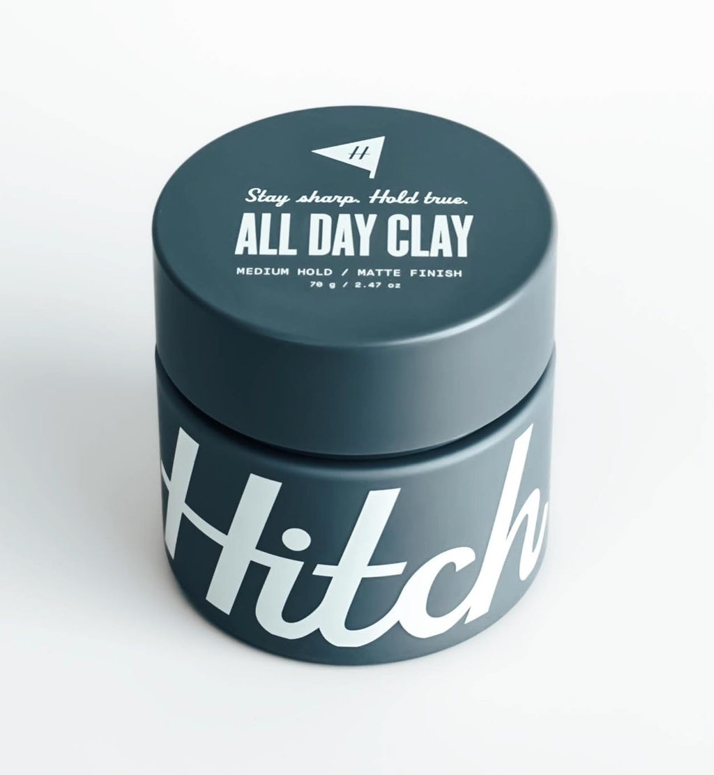 Hitch All Day Clay – Medium Hold, Matte Finish Hair Clay Pomade for Men