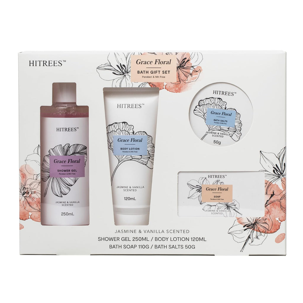 Hitrees Spa Gift Basket for Women & Men | Travel-Size Skincare & Bath Set