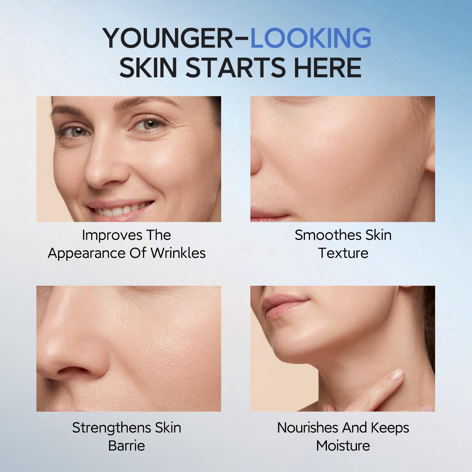 HKH Copper Peptides Serum for Face — 38 Capsules, GHK-Cu + Hyaluronic Acid | Travel-Friendly